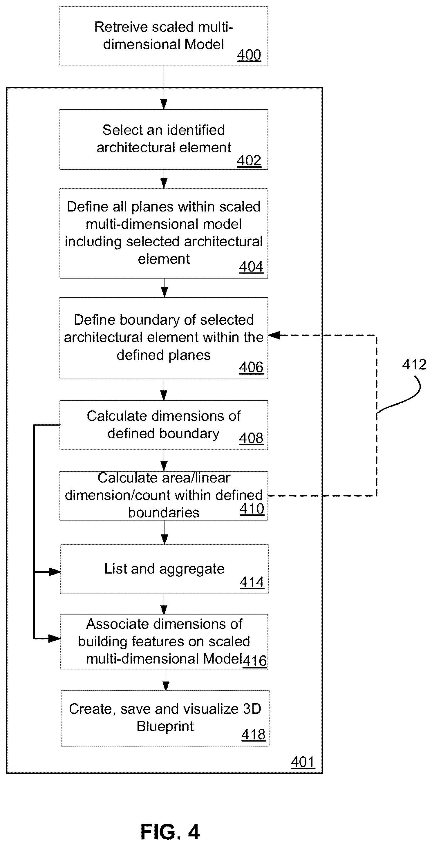 Patent US12361641 Figure 4 – 3D building analyzer