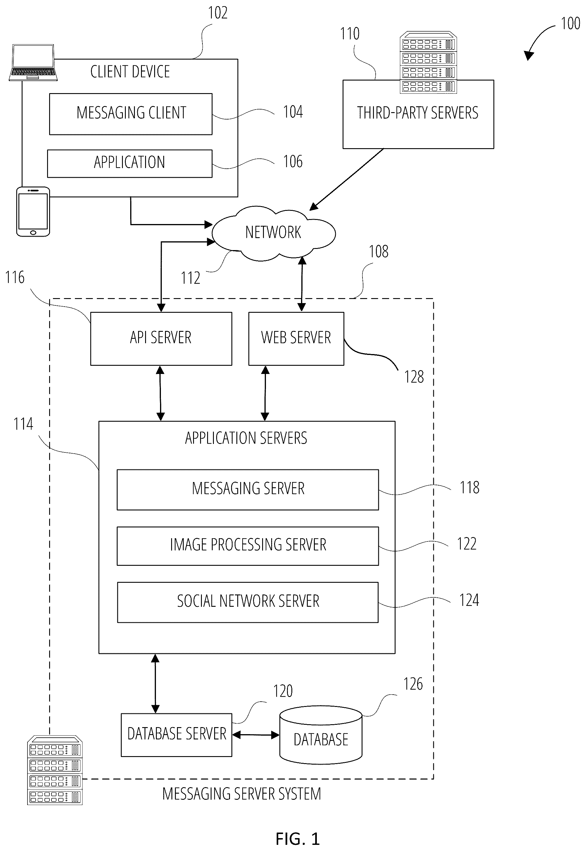 Patent US12361653 Figure 1 – Shooting interaction using augmented reality content in a messaging system