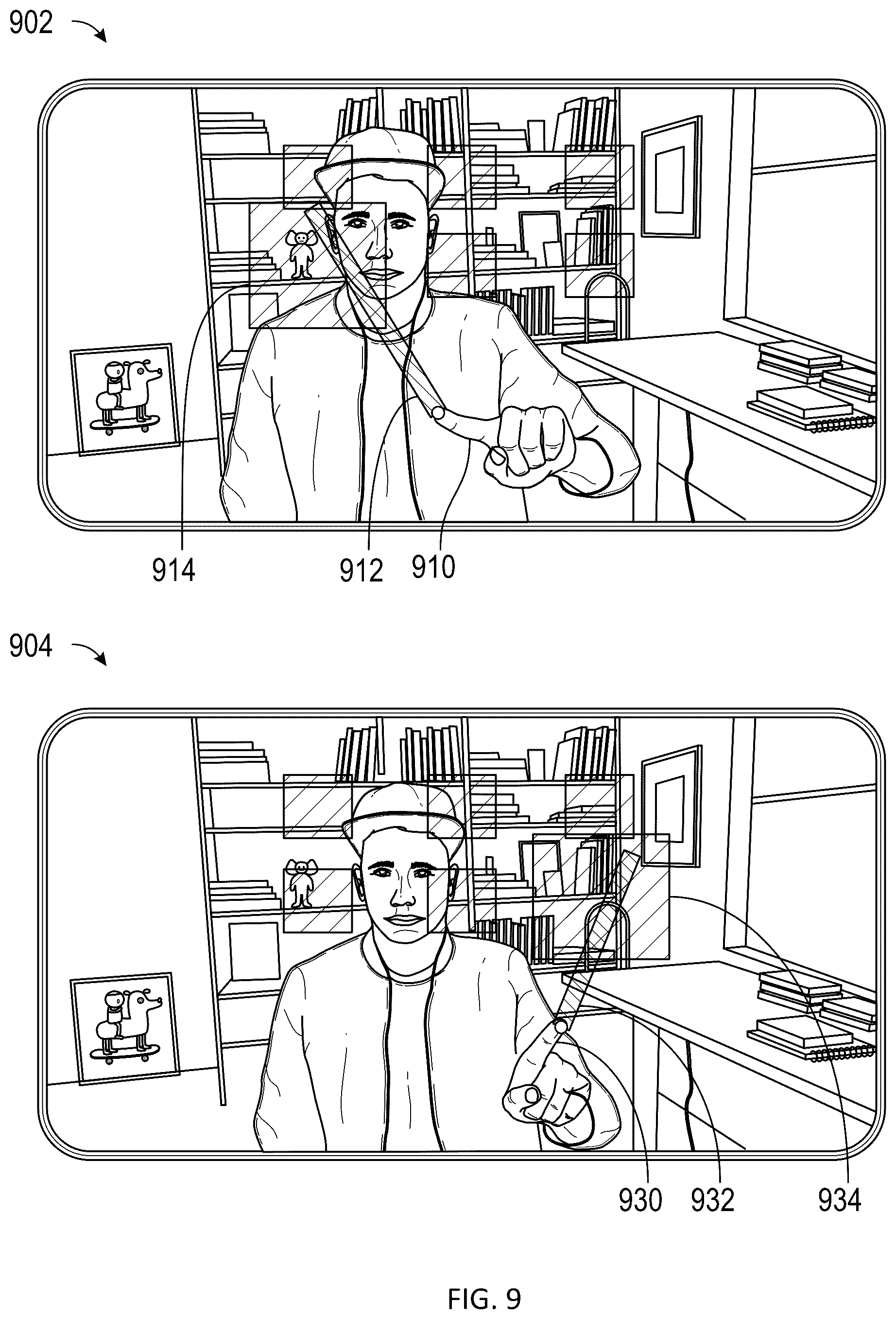 Patent US12361653 Figure 10 – Shooting interaction using augmented reality content in a messaging system