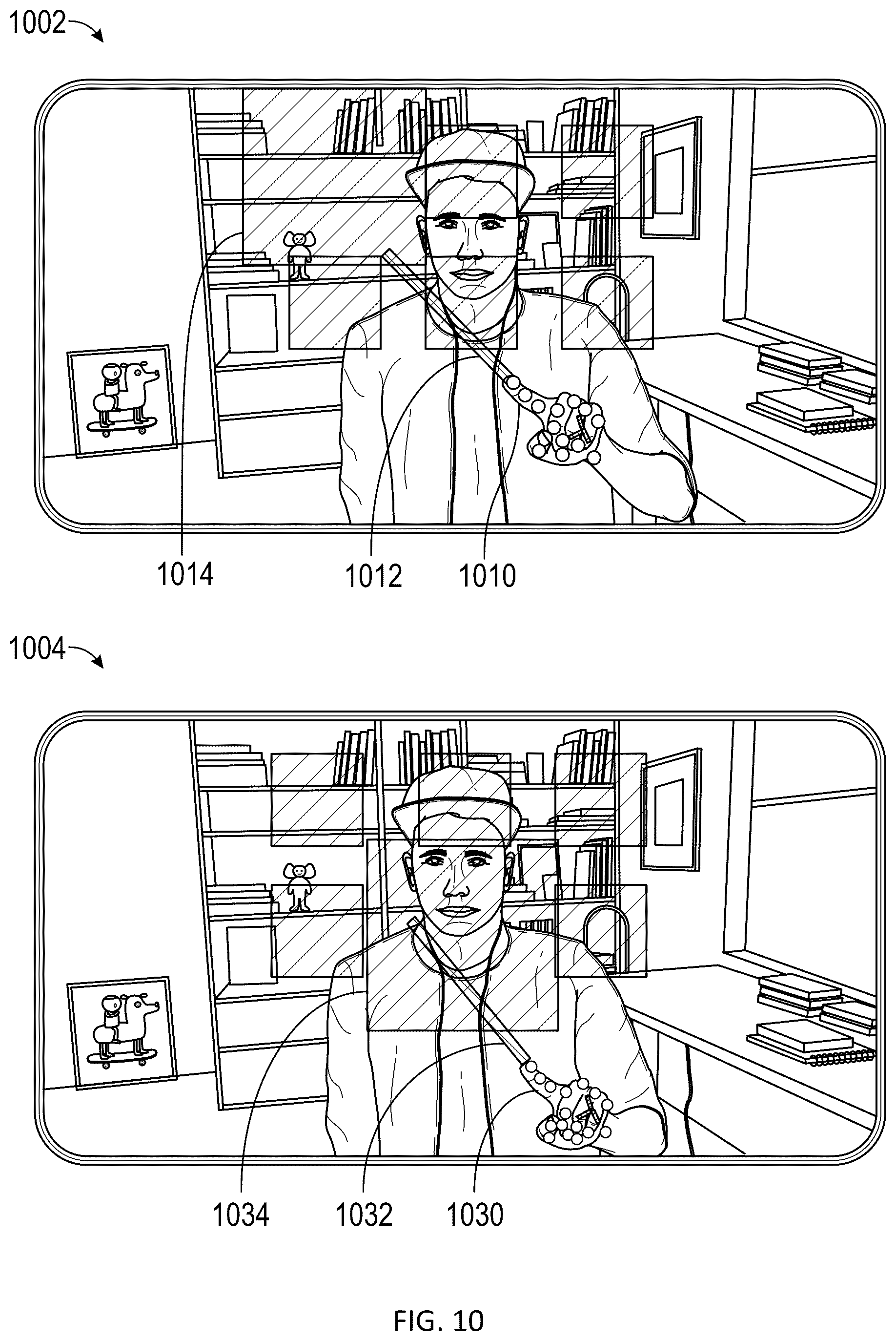 Patent US12361653 Figure 11 – Shooting interaction using augmented reality content in a messaging system