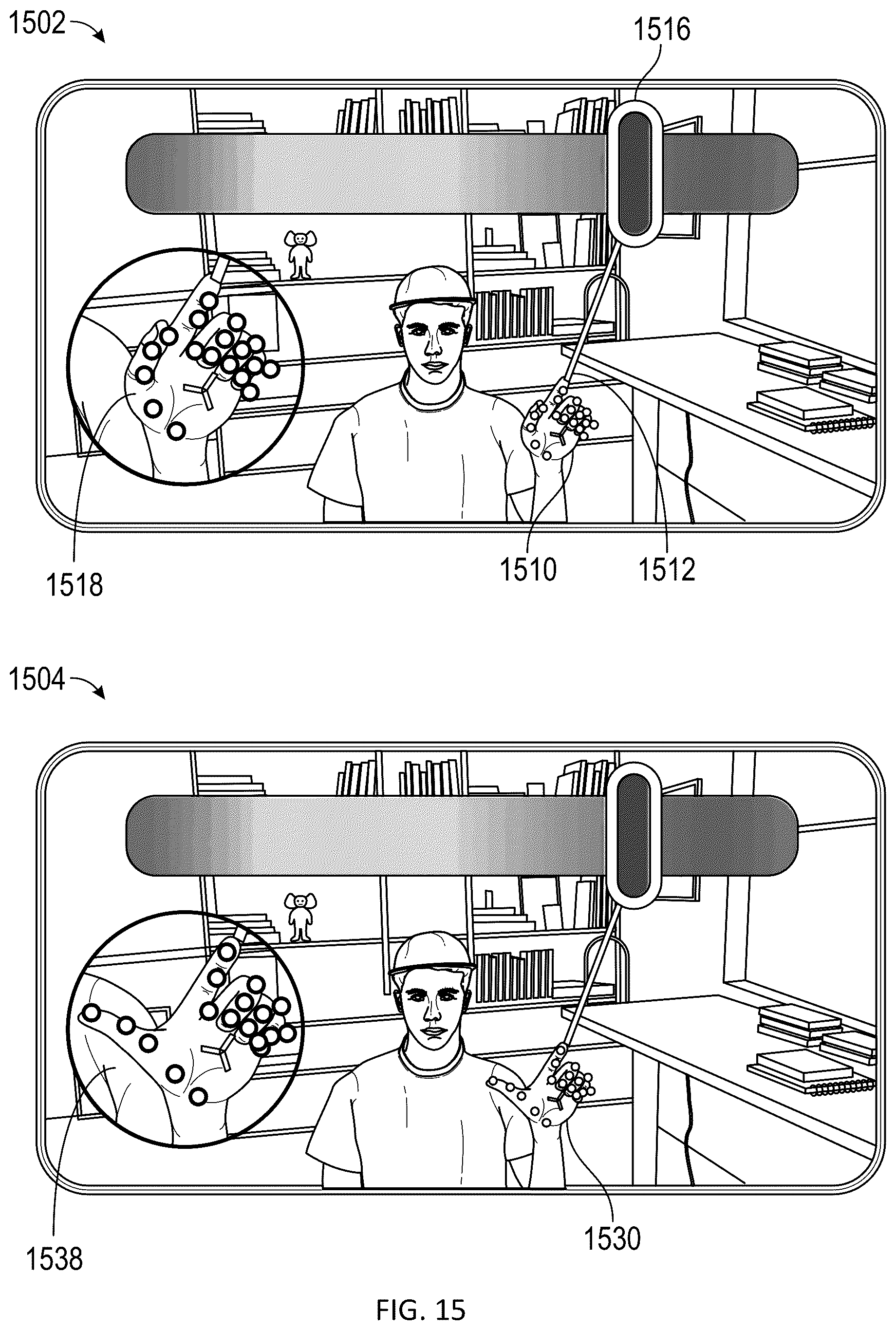Patent US12361653 Figure 16 – Shooting interaction using augmented reality content in a messaging system