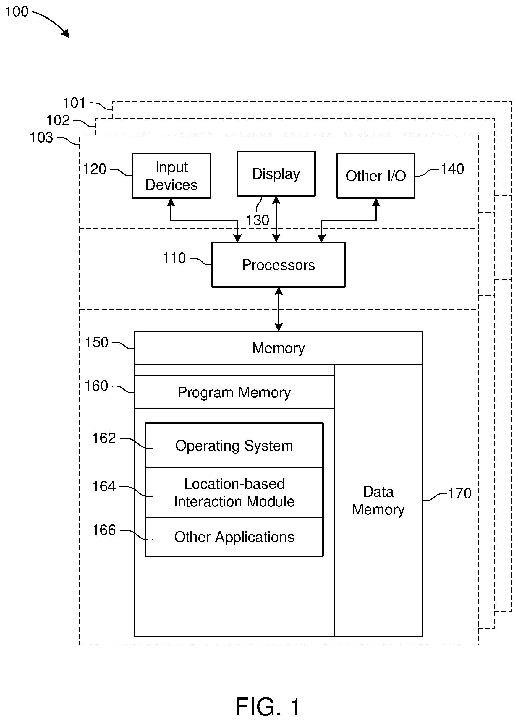 Patent US12361661 Figure 1 – Artificial reality (XR) location-based displays and interactions
