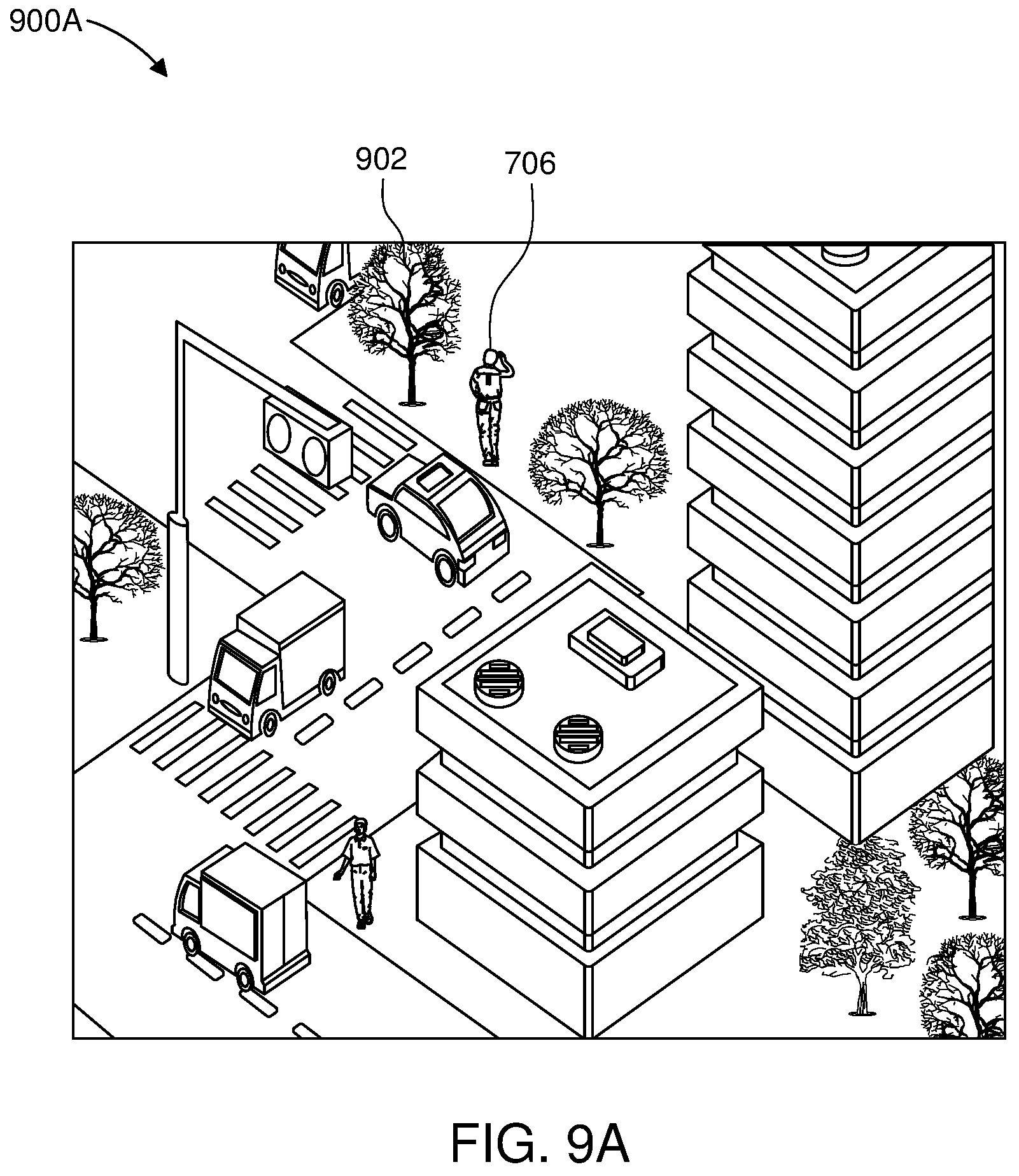 Patent US12361661 Figure 11 – Artificial reality (XR) location-based displays and interactions