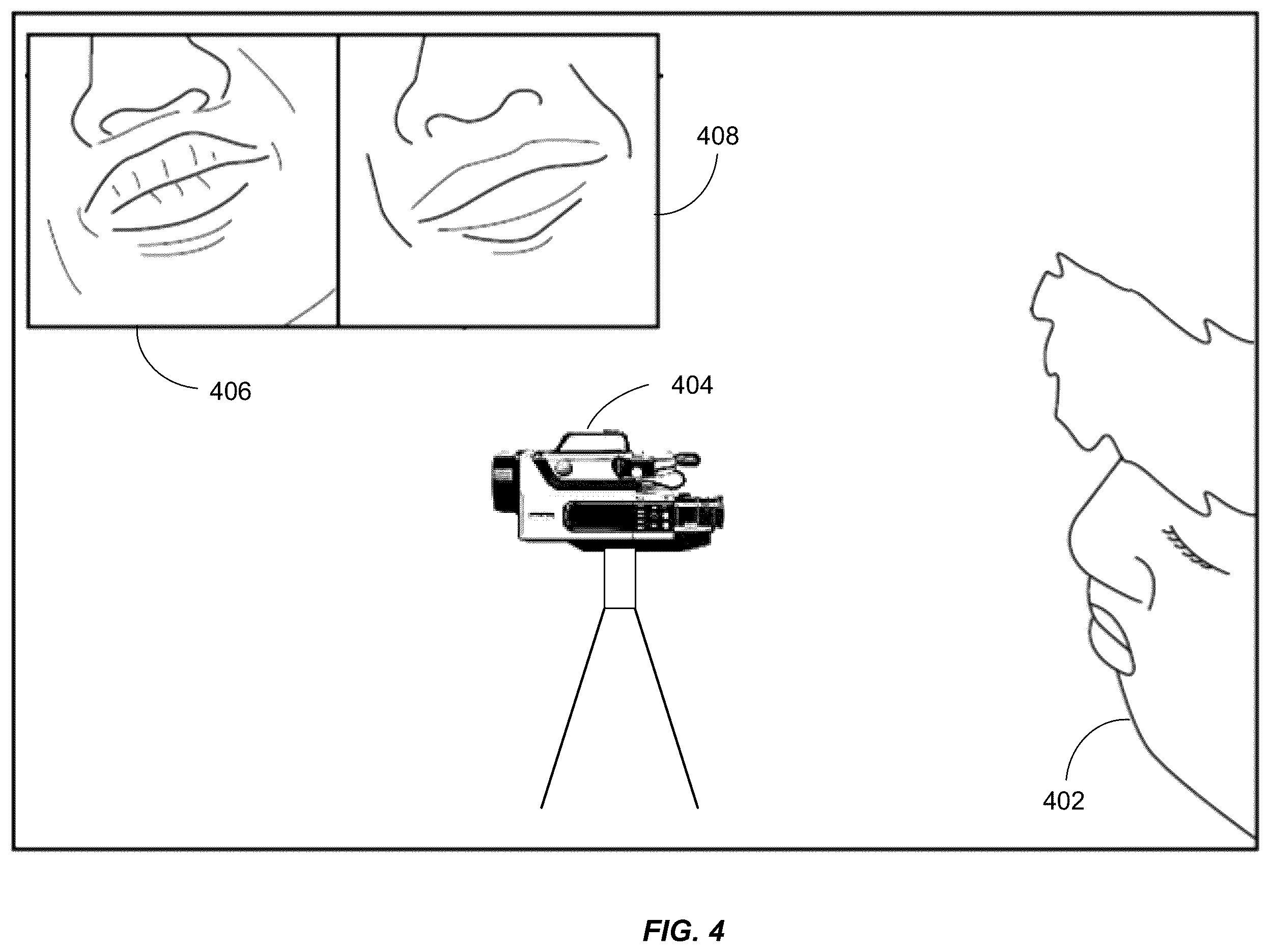 Patent US12361663 Figure 4 – Dynamic facial hair capture of a subject