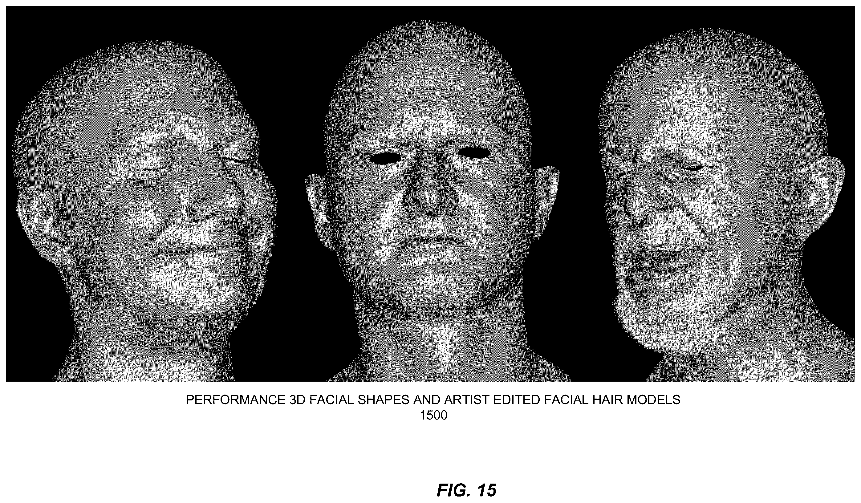 Patent US12361663 Figure 15 – Dynamic facial hair capture of a subject