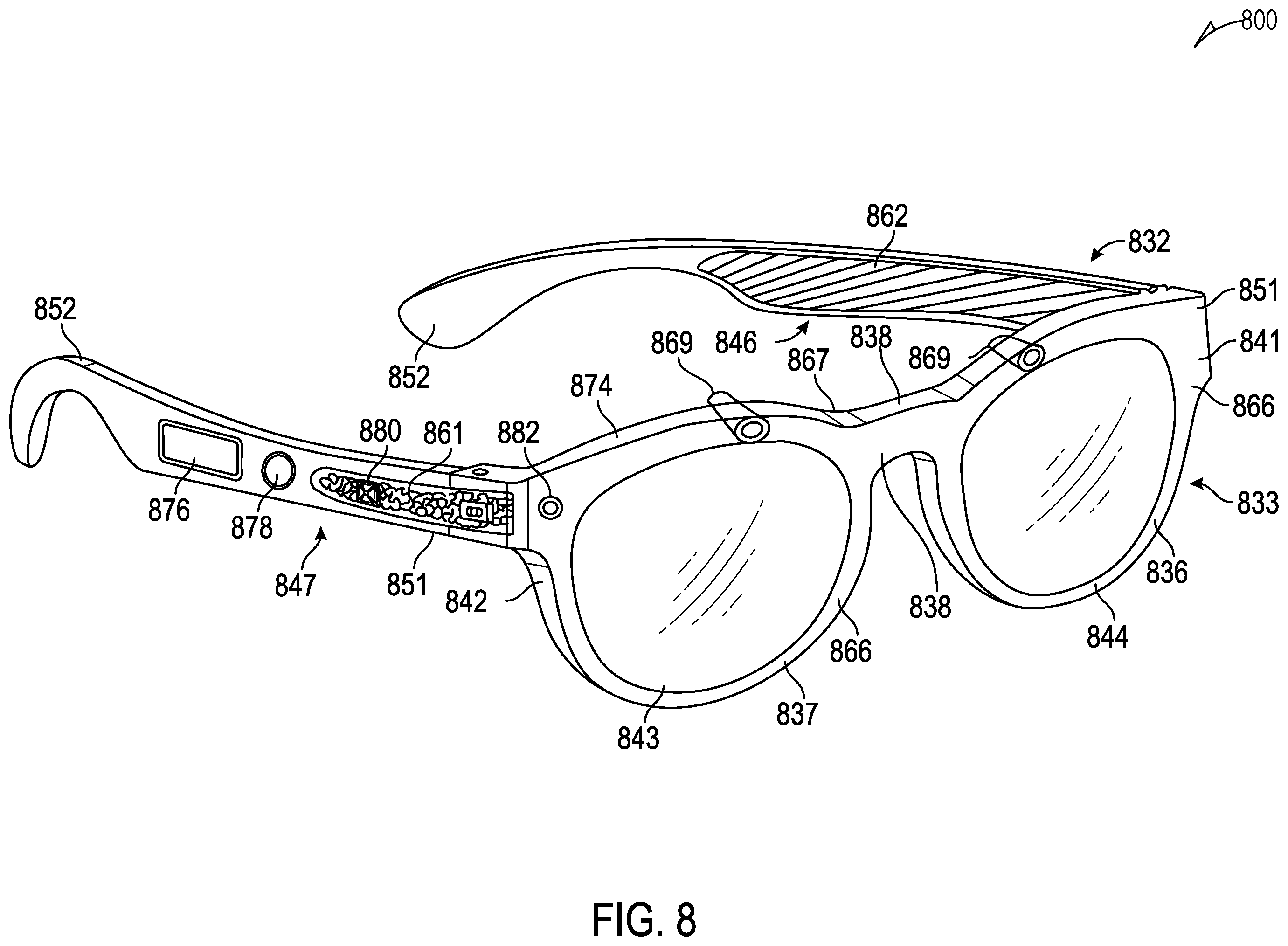Patent US12361664 Figure 8 – 3D content display using head-wearable apparatuses