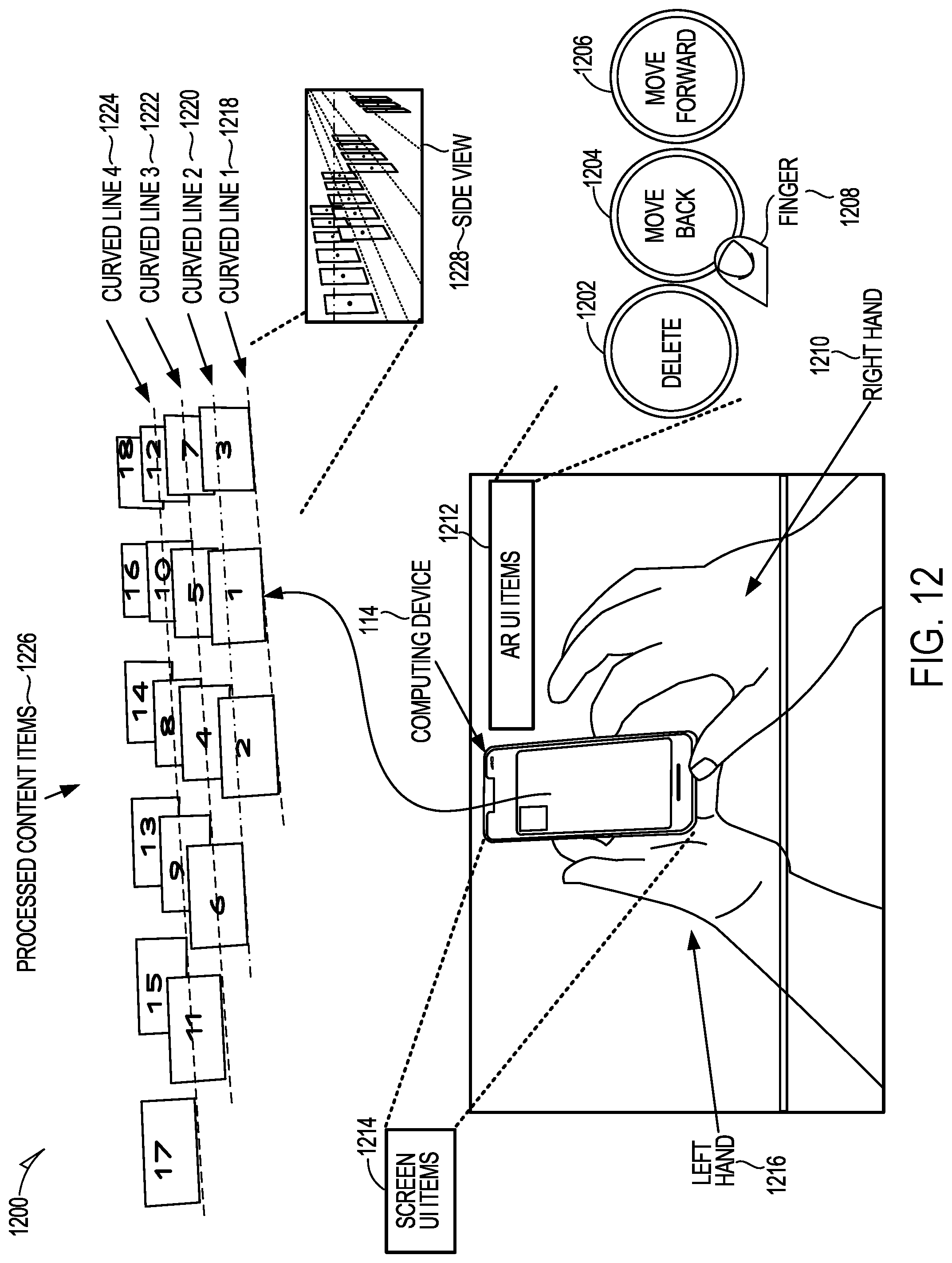Patent US12361664 Figure 12 – 3D content display using head-wearable apparatuses