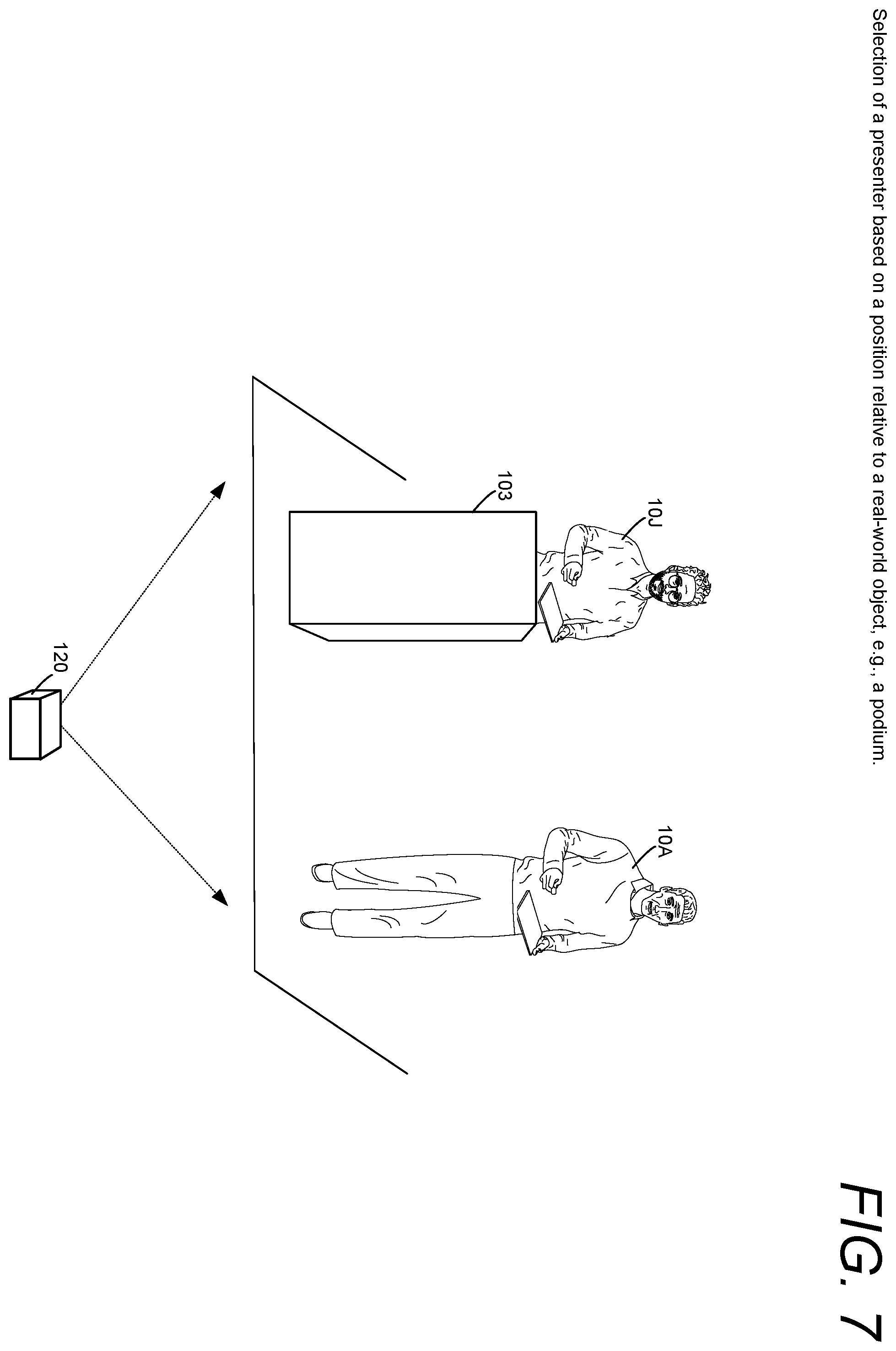 Patent US12361702 Figure 7 – Automatic composition of a presentation video of shared content and a rendering of a selected presenter