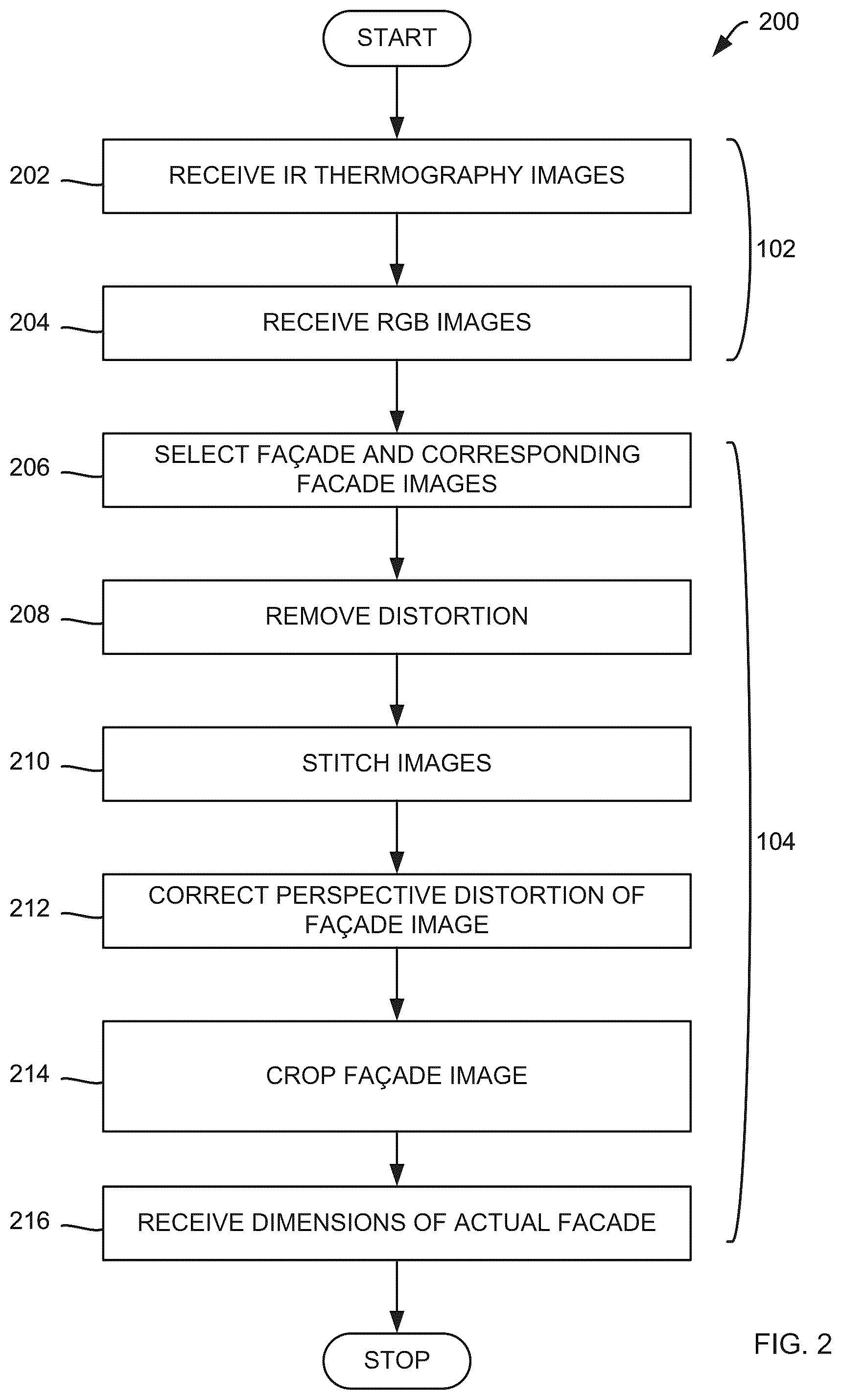 Patent US12361713 Figure 2 – Methods and systems for determining building internal framework from external imagery