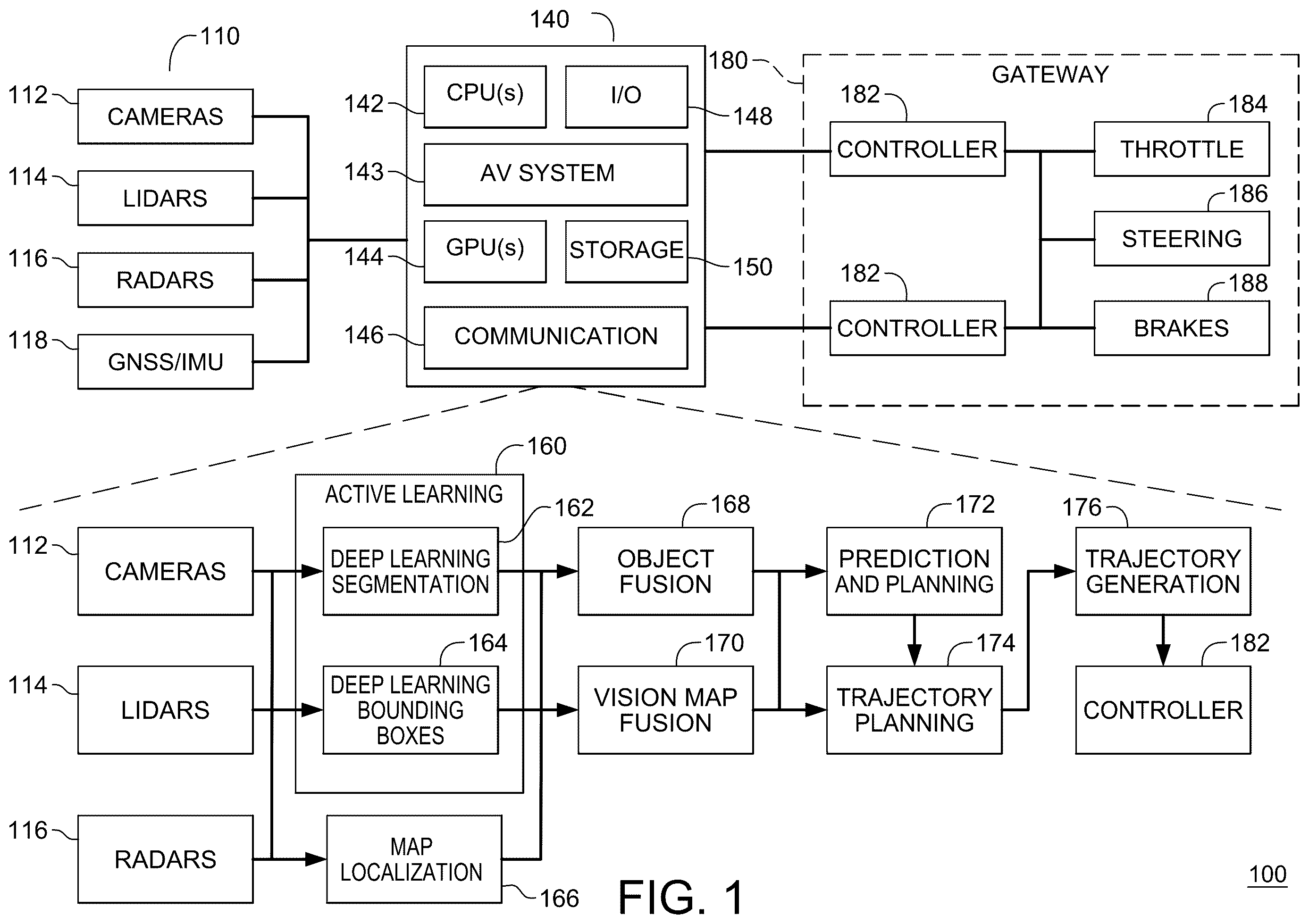 Patent US12361718 — Emergency vehicle interaction — Figure 1