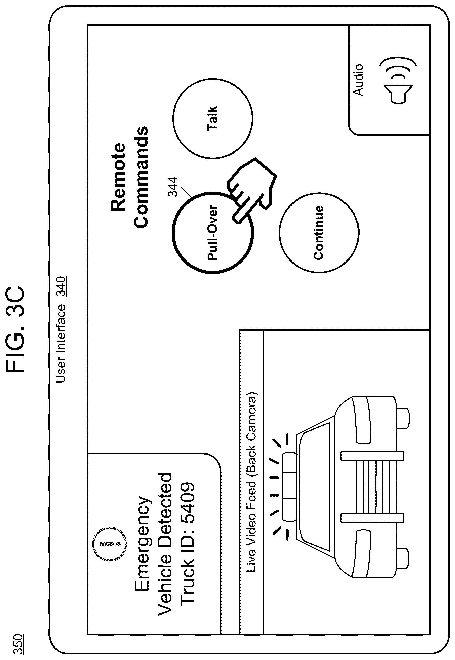 Patent US12361718 Figure 7 – Emergency vehicle interaction