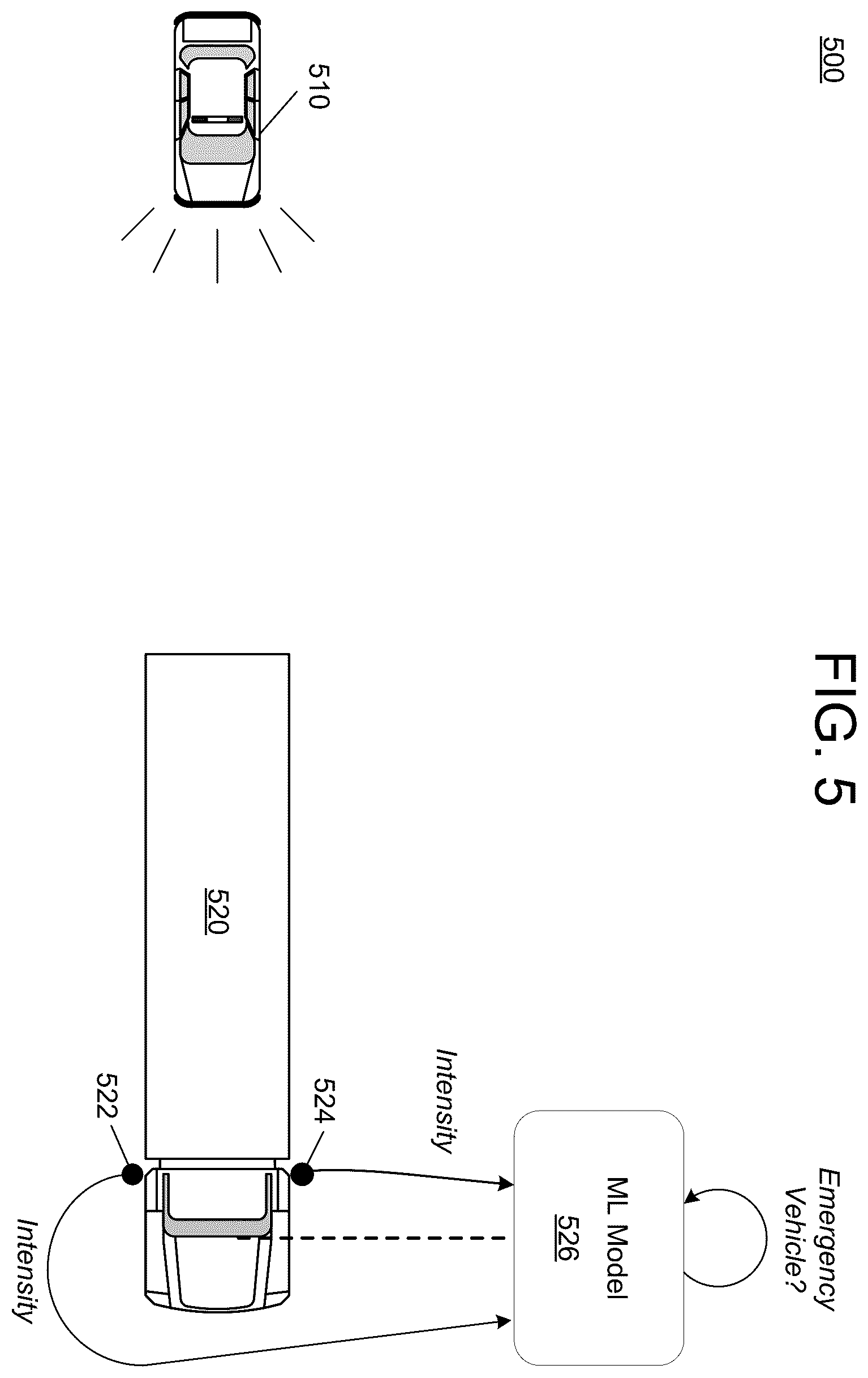 Patent US12361718 Figure 12 – Emergency vehicle interaction