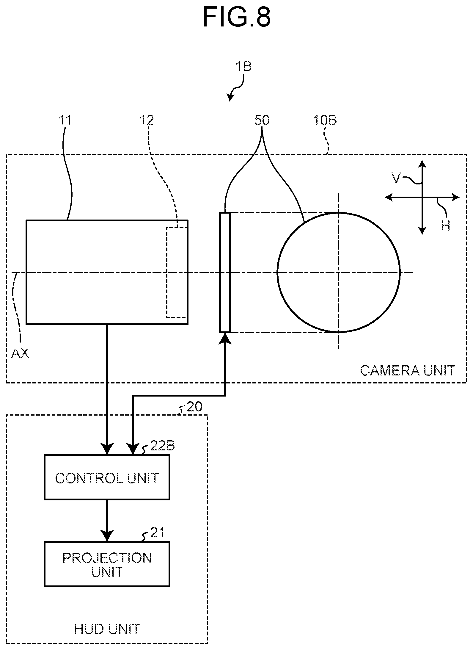 Patent US12361728 Figure 7 – Vehicle display device