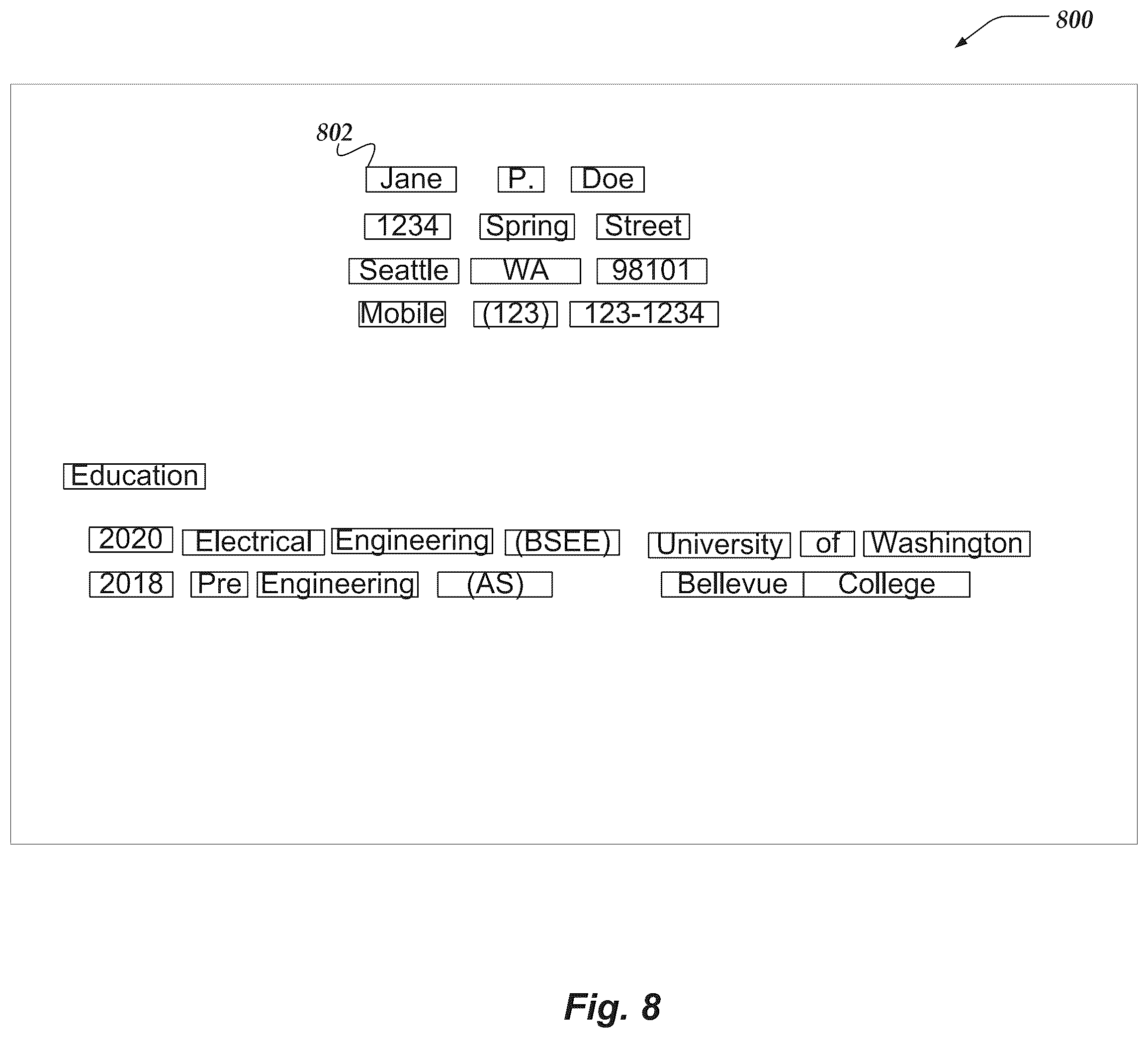 Patent US12361741 Figure 8 – Document ingestion pipeline