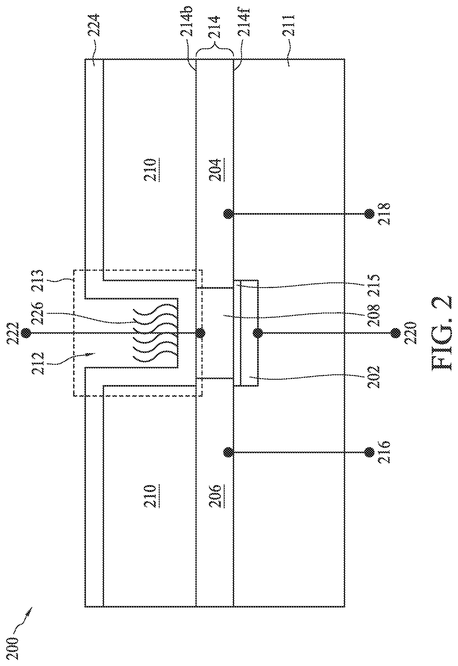 Patent US12361745 Figure 2 – Semiconductor device with bioFET and biometric sensors