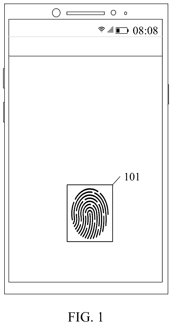 Patent US12361763 — Fingerprint recognition method and electronic device — Figure 1