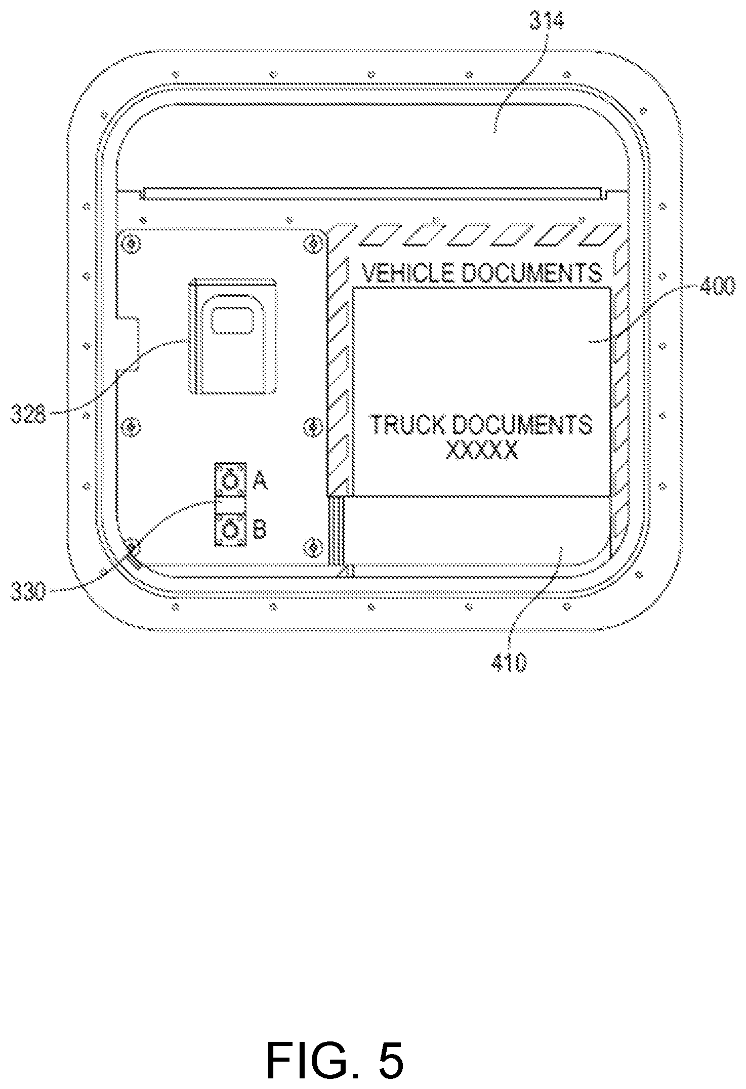Patent US12361776 Figure 5 – Documentation lockbox