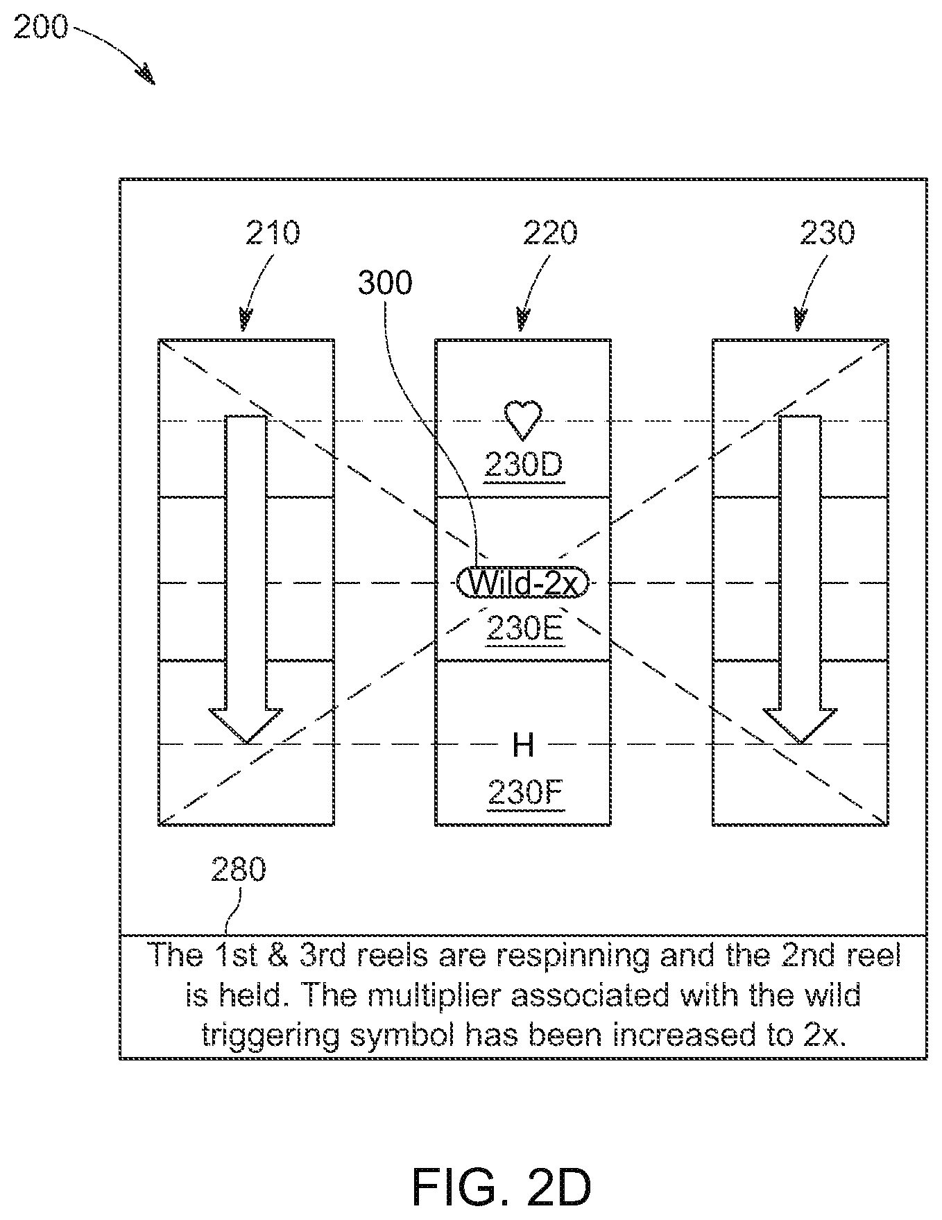 Patent US12361792 Figure 6 – Held reel with increasing multiplier sequence