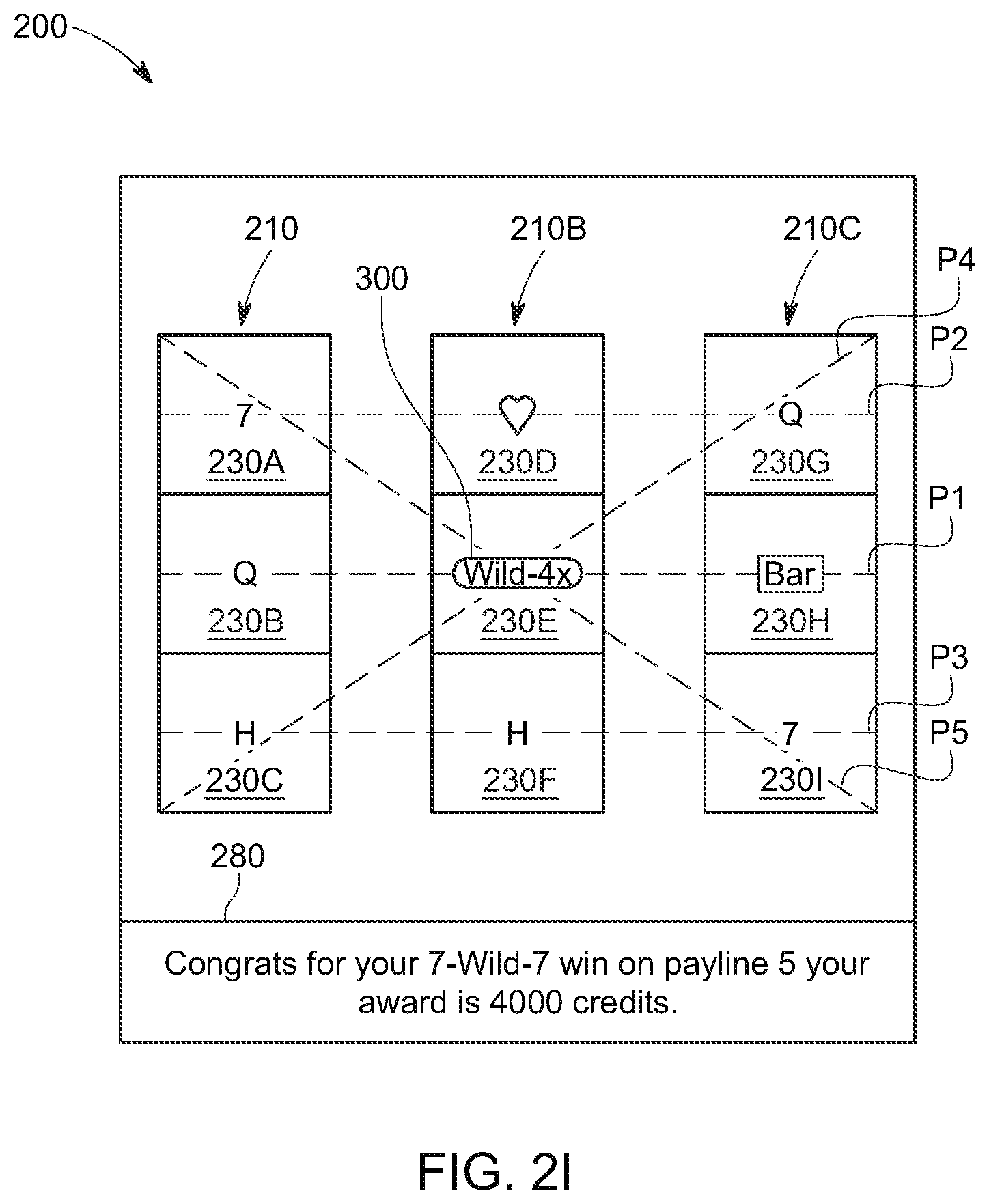 Patent US12361792 Figure 11 – Held reel with increasing multiplier sequence