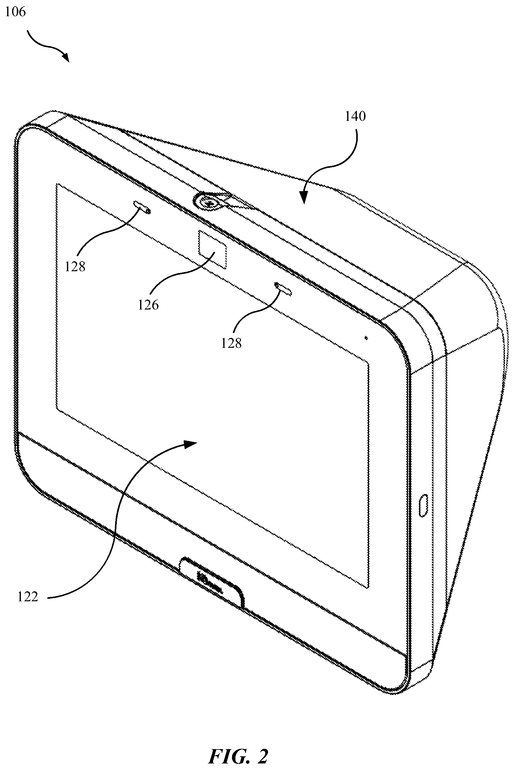 Patent US12361807 Figure 2 – Security / automation system control panel graphical user interface