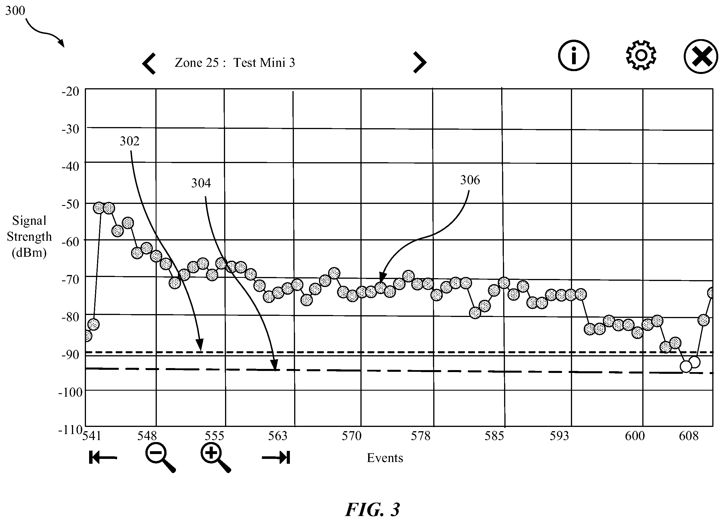 Patent US12361807 Figure 3 – Security / automation system control panel graphical user interface