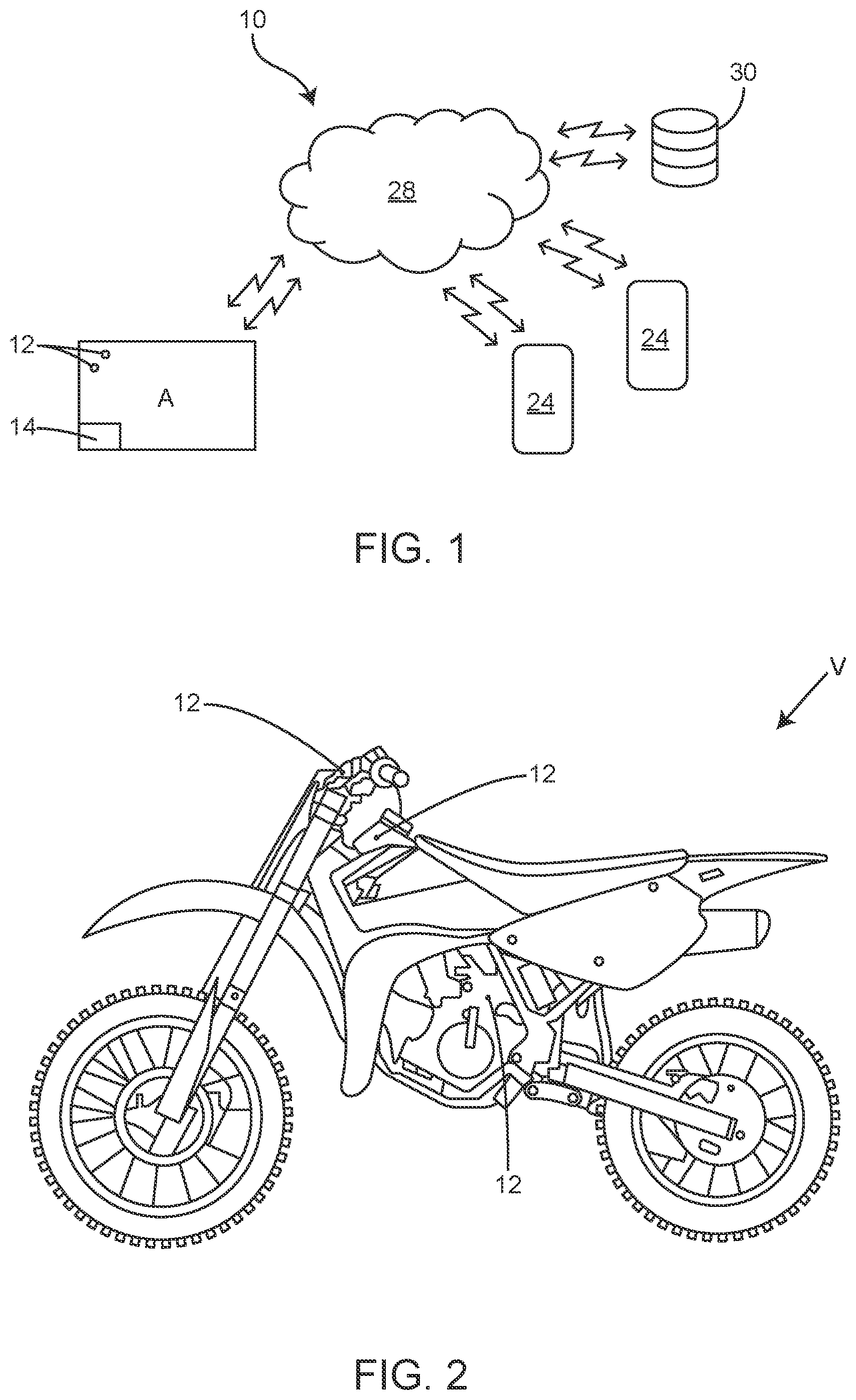 Patent US12361811 Figure 1 – System for monitoring vehicle riders