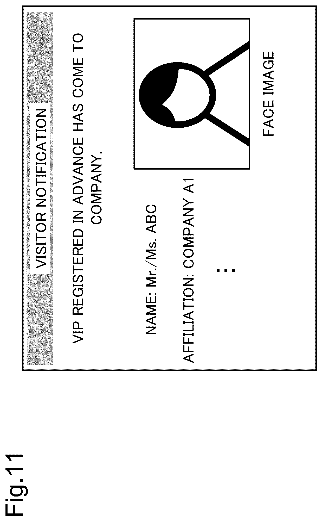 Patent US12361813 Figure 11 – Server device, visitor notification system, visitor notification method, and storage medium