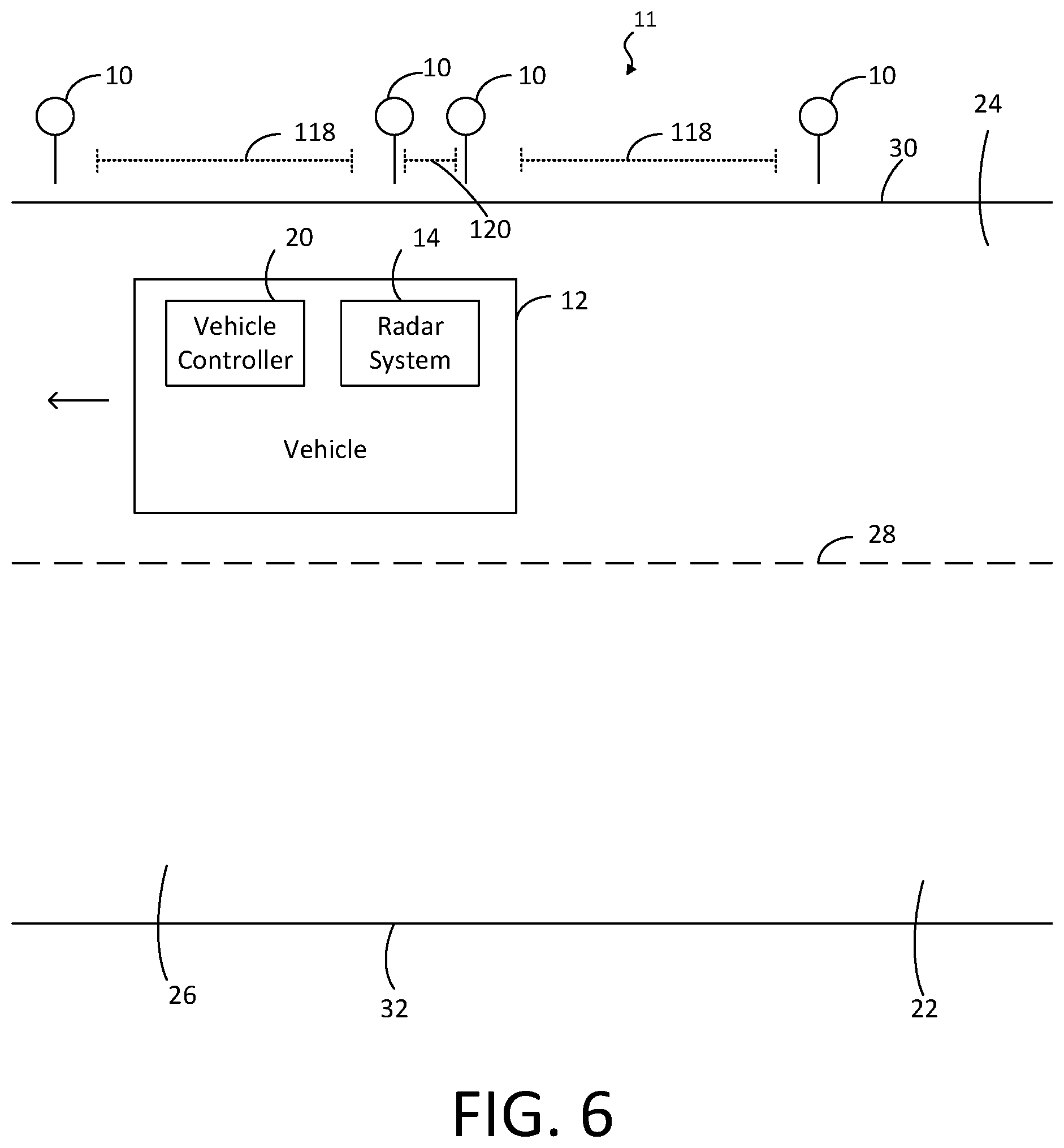 Patent US12361825 Figure 6 – Traffic signal systems for communicating with vehicle sensors