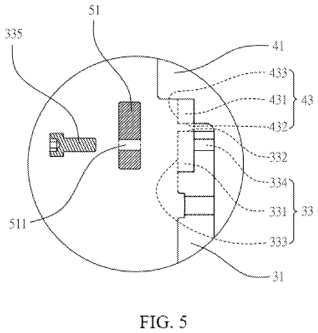 Patent US12361840 Figure 5 – Joint structure of telescopic cylinder