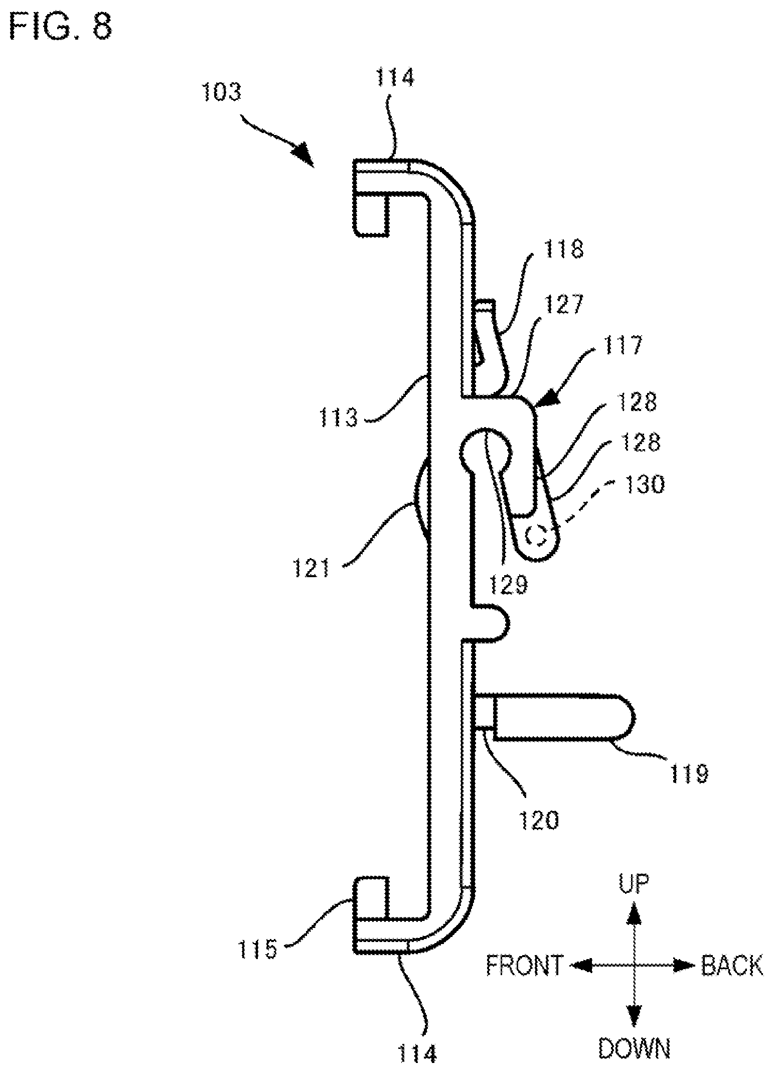 Patent US12361843 Figure 8 – Shelf tag attachment apparatus