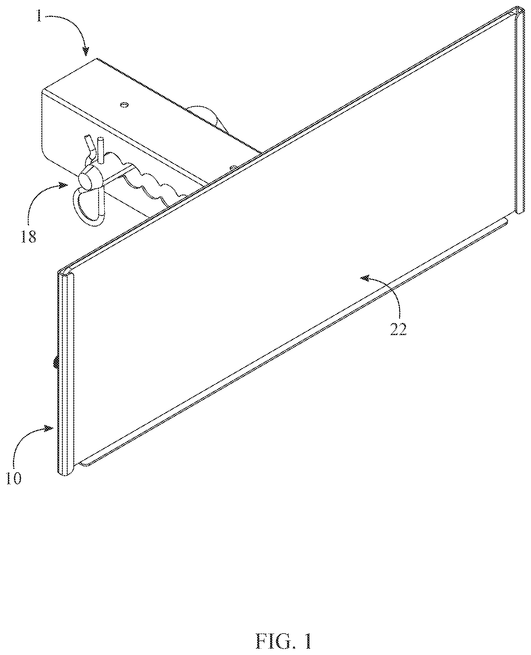 Patent US12361844 — Trailer hitch mount display apparatus — Figure 1