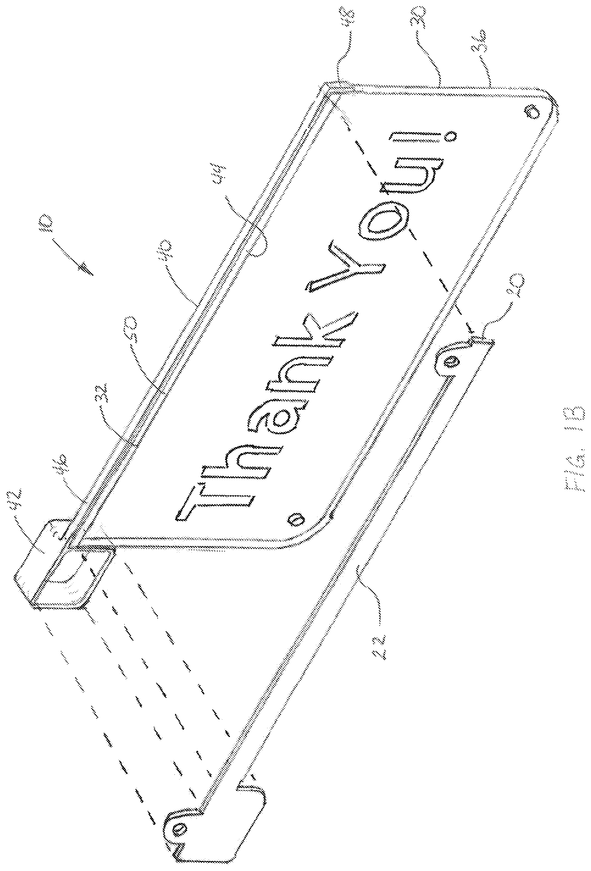 Patent US12361845 Figure 2 – Illuminable sign for displaying a message in an automobile window