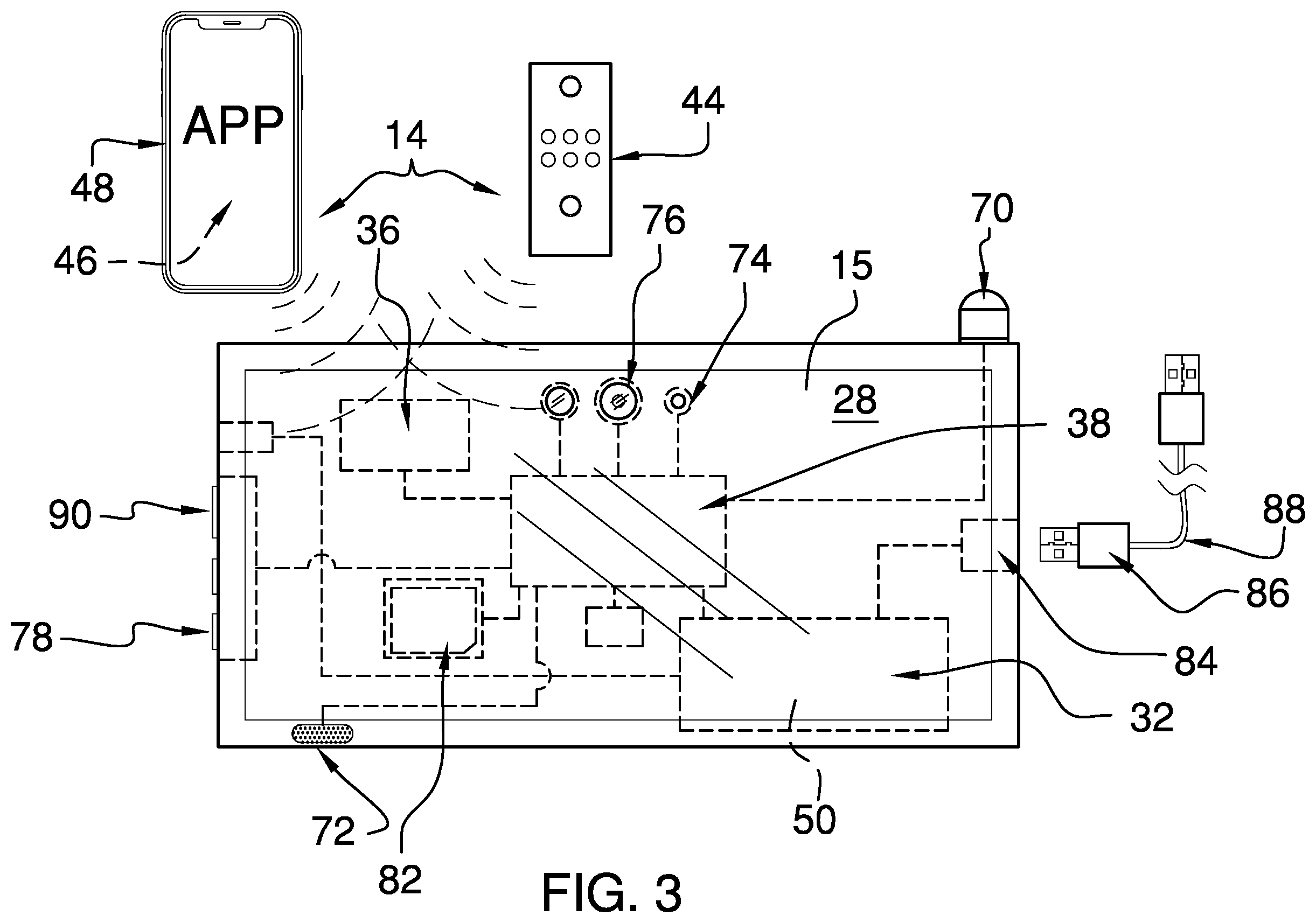 Patent US12361846 Figure 3 – Illuminated street address display assembly