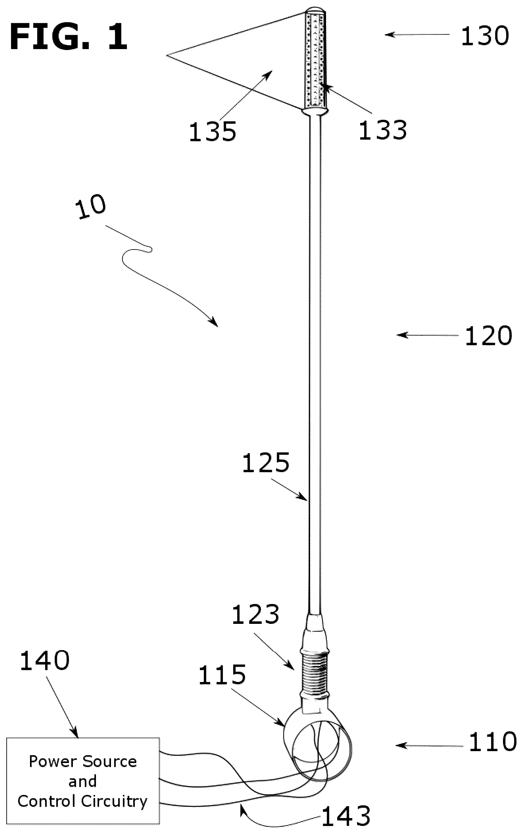 Patent US12361847 Figure 1 – Signaling device and system for increasing visibility of a mobile robot