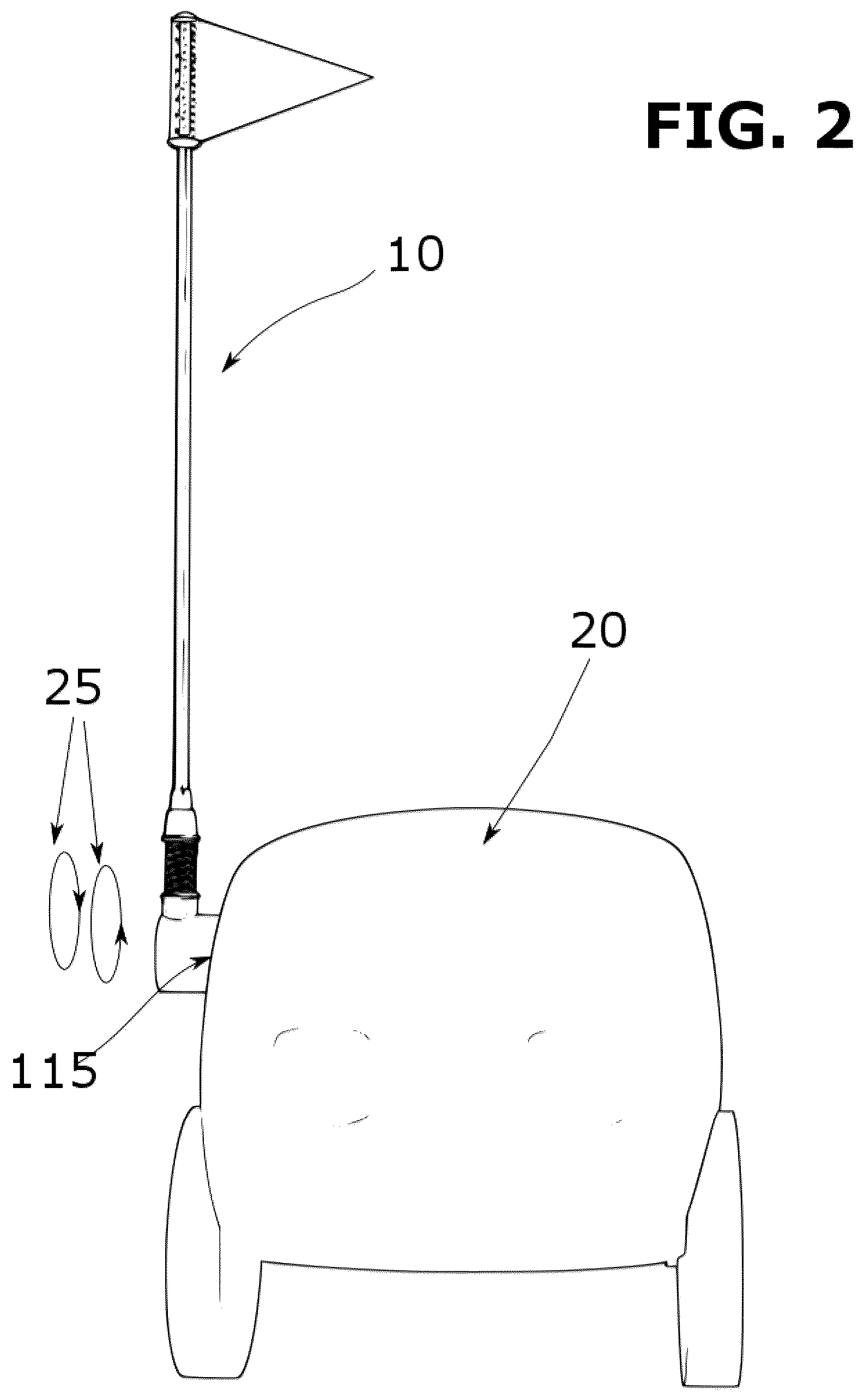 Patent US12361847 Figure 2 – Signaling device and system for increasing visibility of a mobile robot