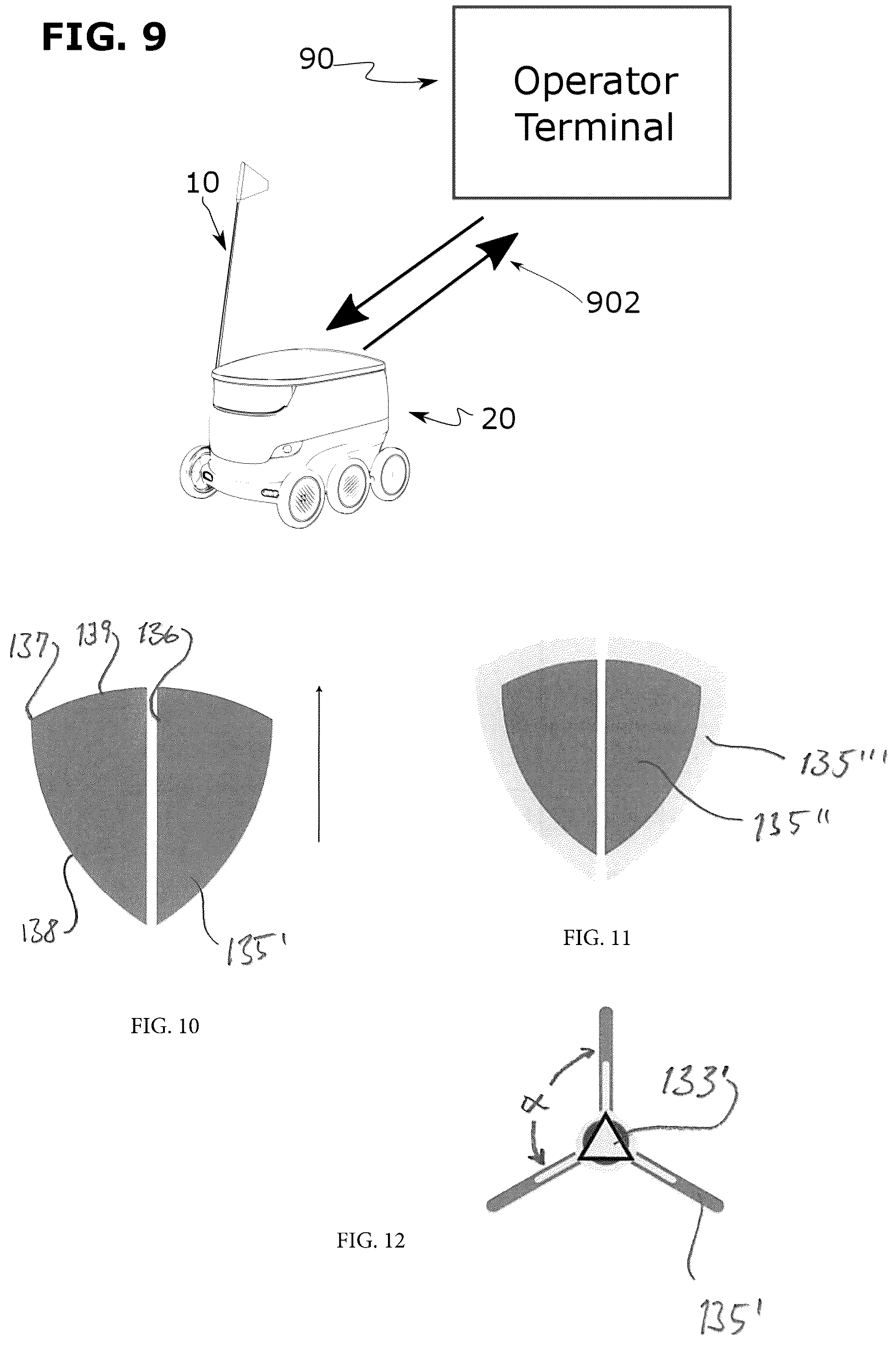 Patent US12361847 Figure 8 – Signaling device and system for increasing visibility of a mobile robot