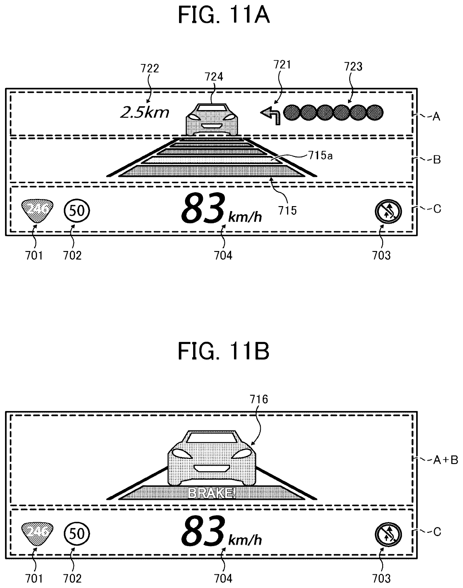 Patent US12361850 Figure 8 – Information provision device, information provision method, and recording medium storing information provision program for a vehicle display
