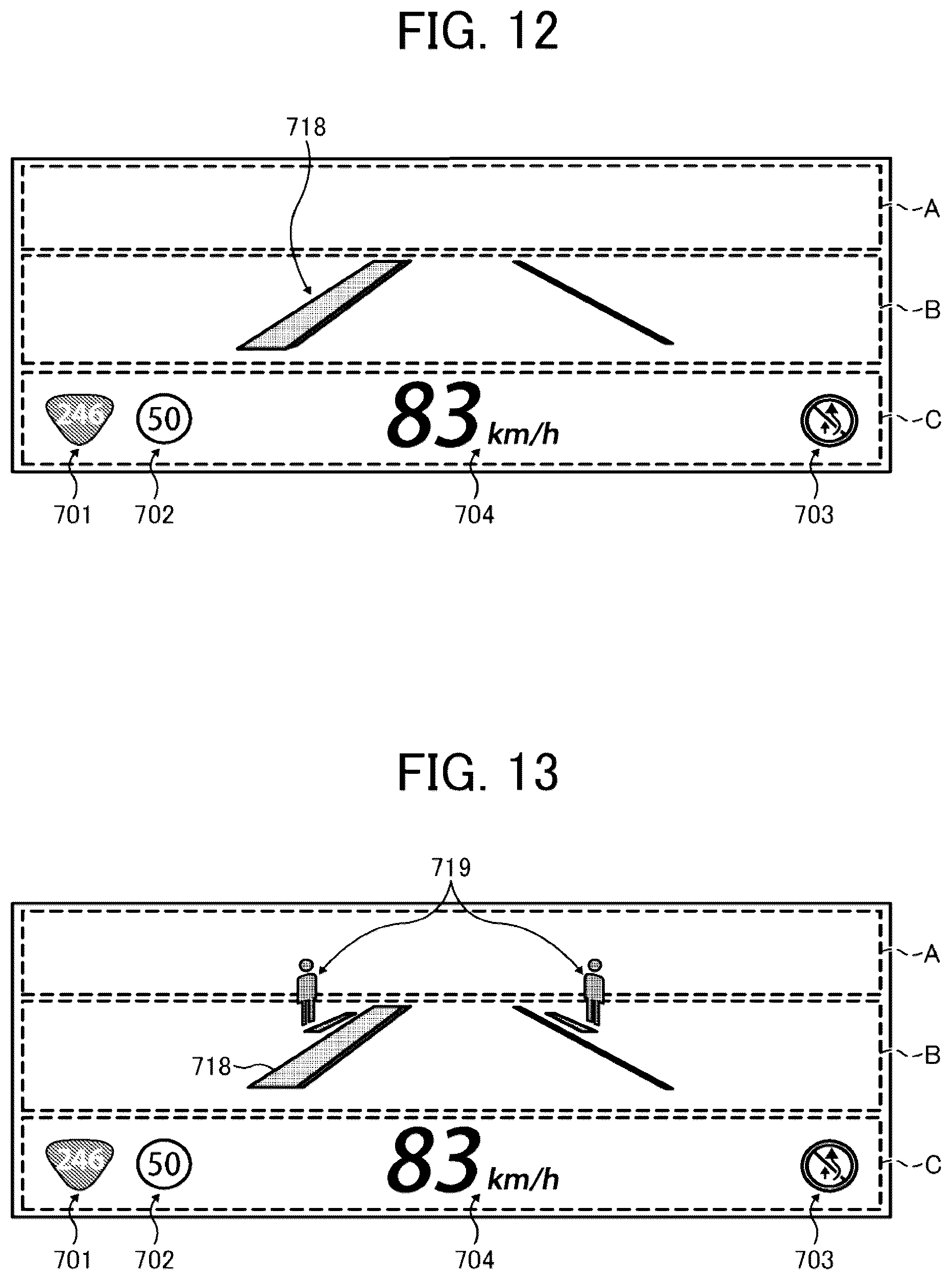 Patent US12361850 Figure 9 – Information provision device, information provision method, and recording medium storing information provision program for a vehicle display