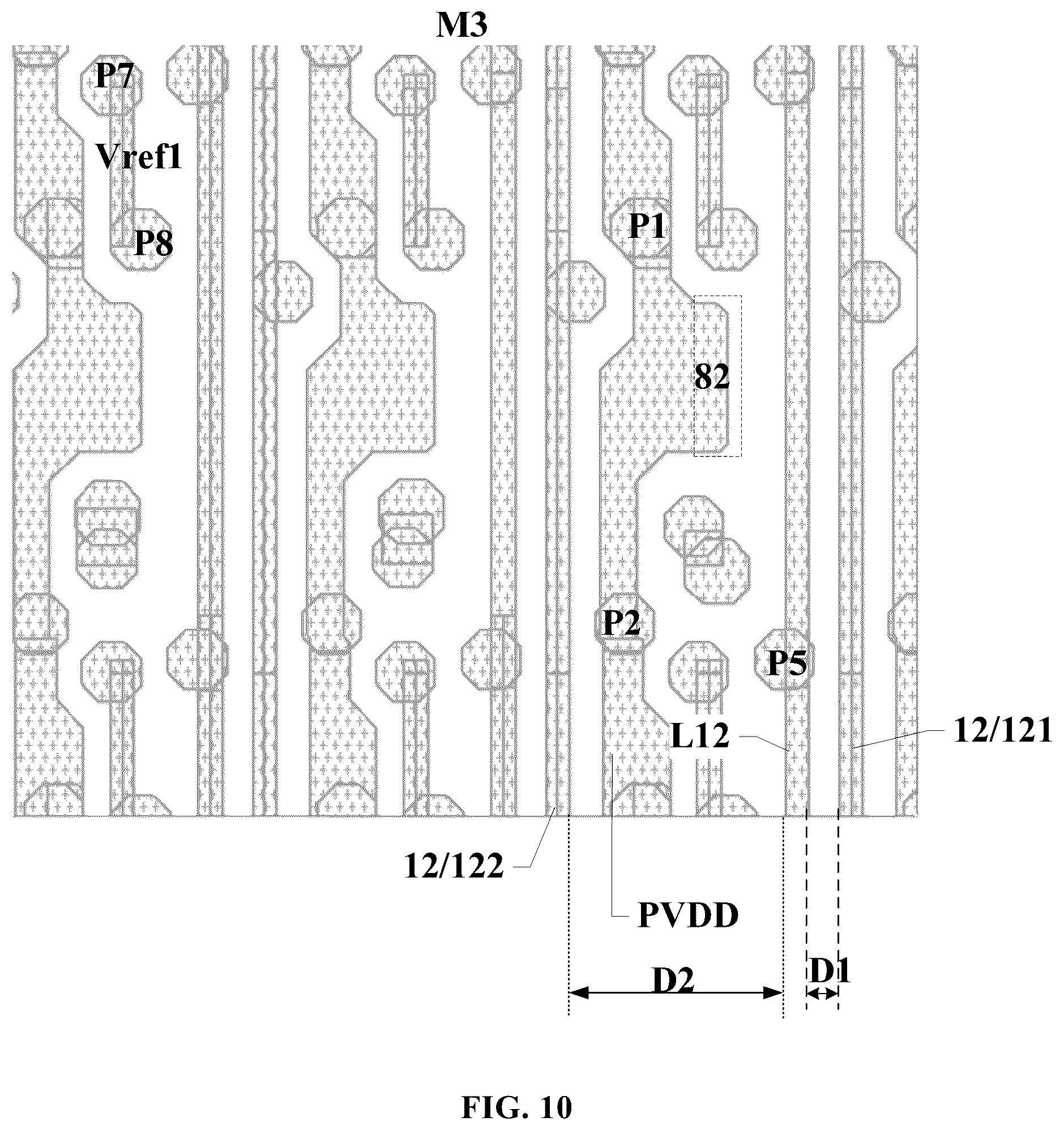 Patent US12361854 Figure 8 – Display panel and display device