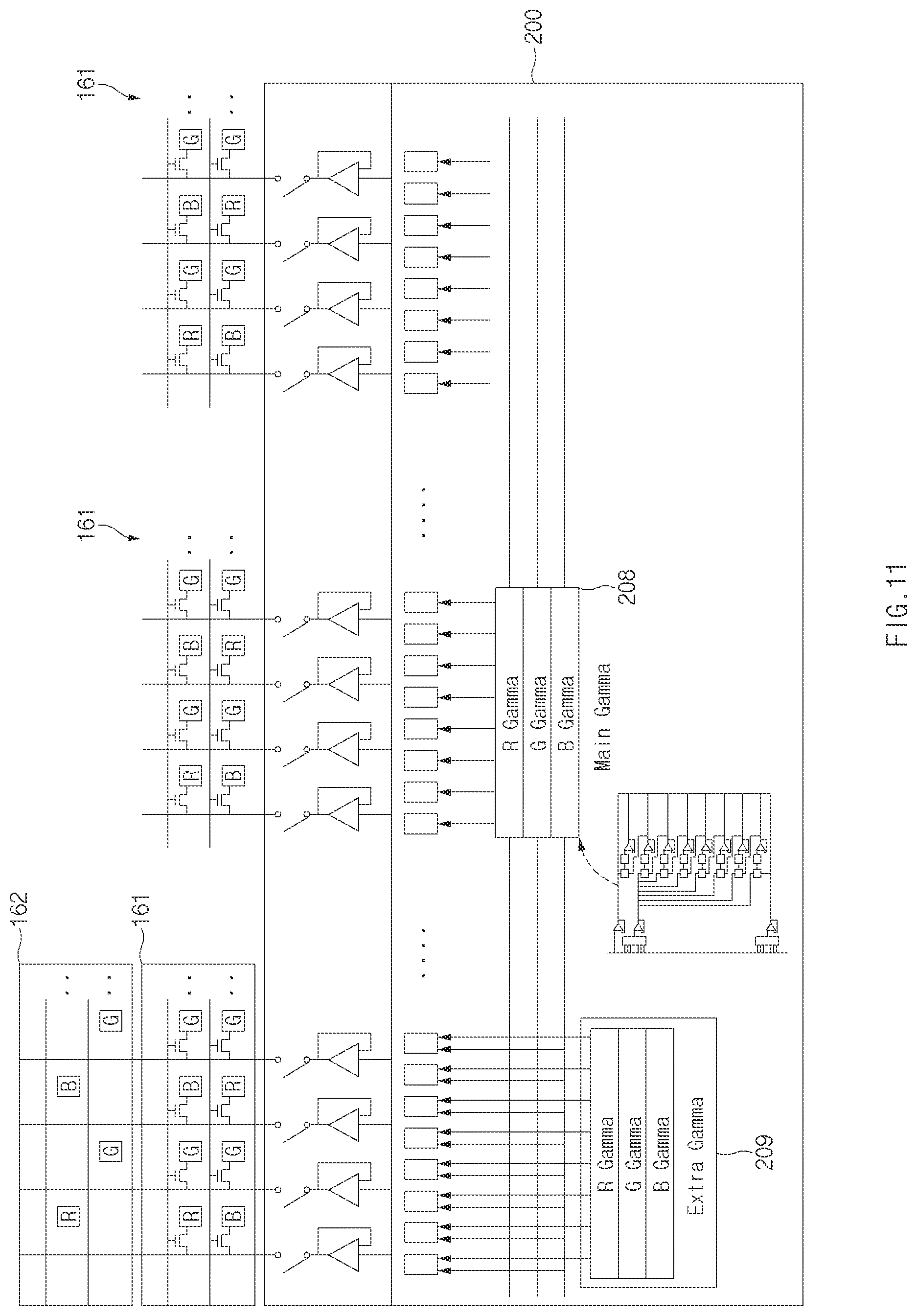 Patent US12361860 Figure 11 – Operation method for gamma voltage according to display area and electronic device supporting same