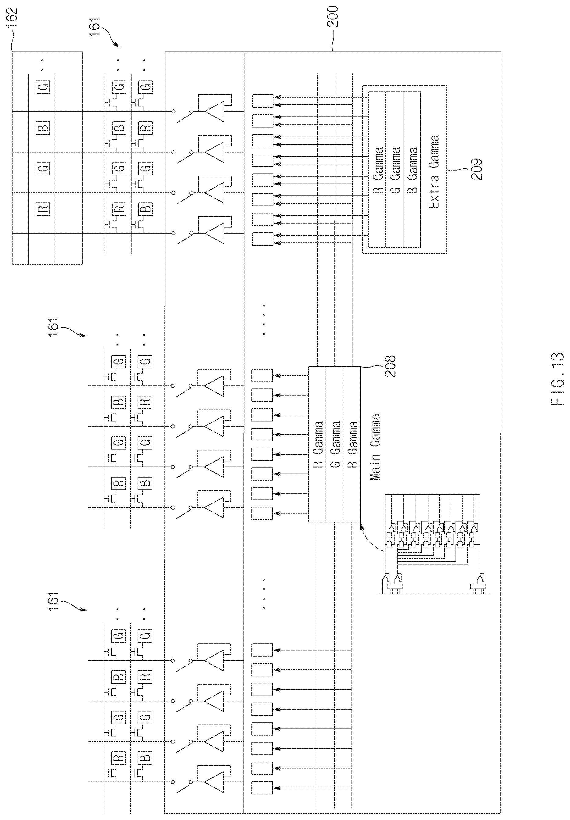 Patent US12361860 Figure 13 – Operation method for gamma voltage according to display area and electronic device supporting same