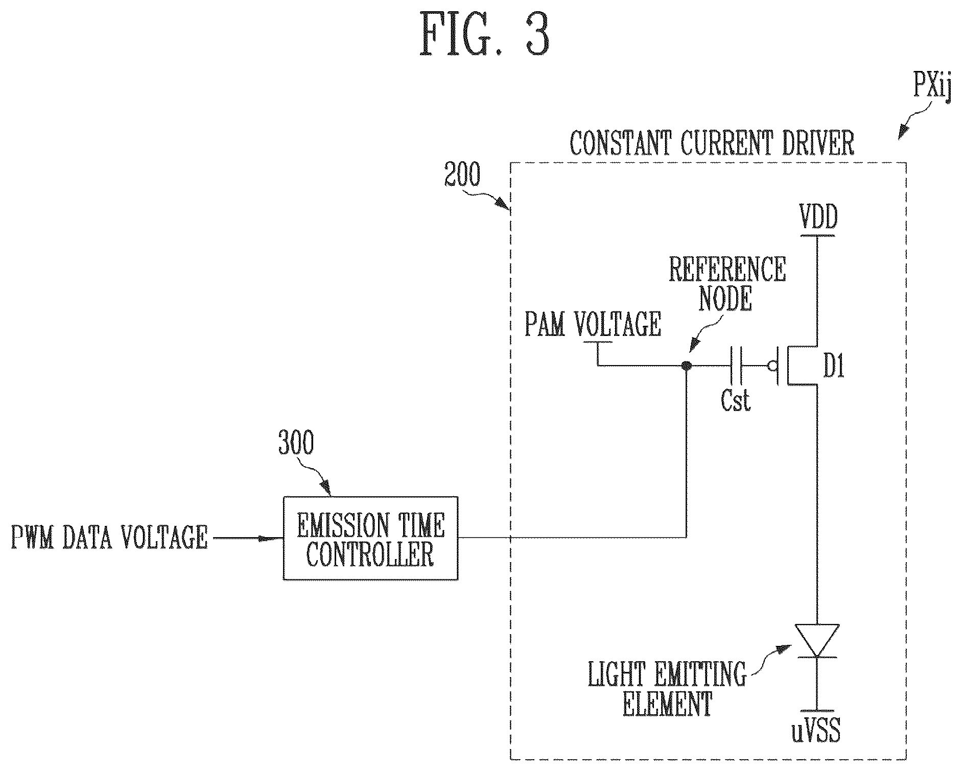Patent US12361864 Figure 3 – Pixel circuit and driving method for display device including the pixel circuit