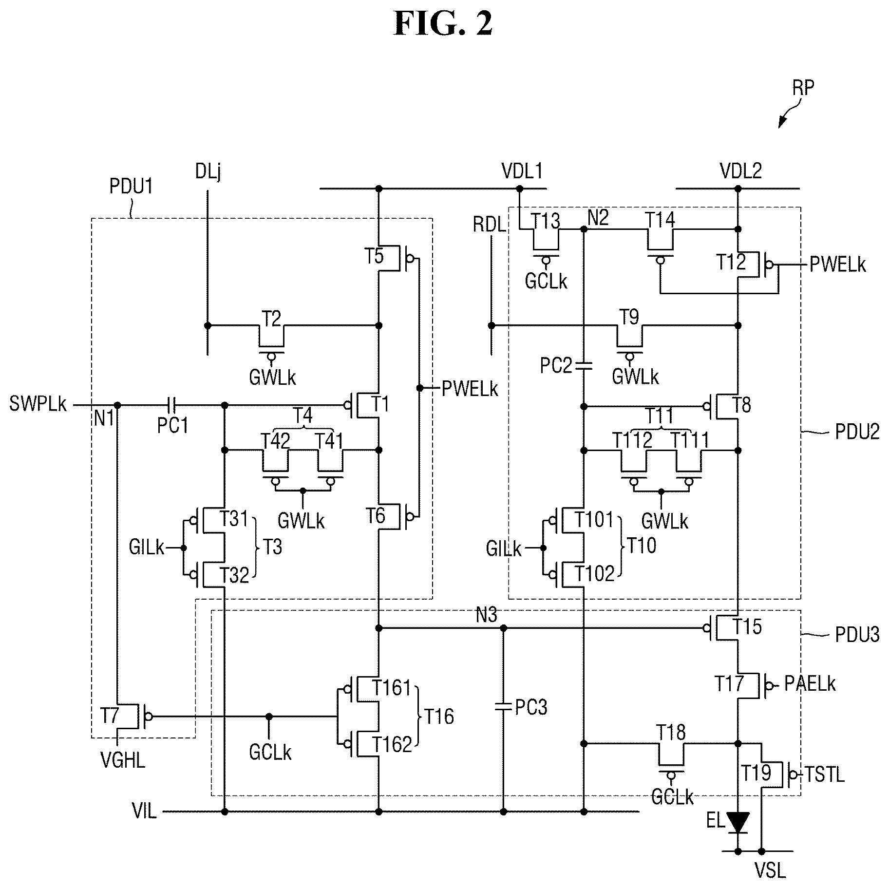 Patent US12361866 Figure 2 – Display device having a pixel driver with pulse width modulation and pulse amplitude modulation signals
