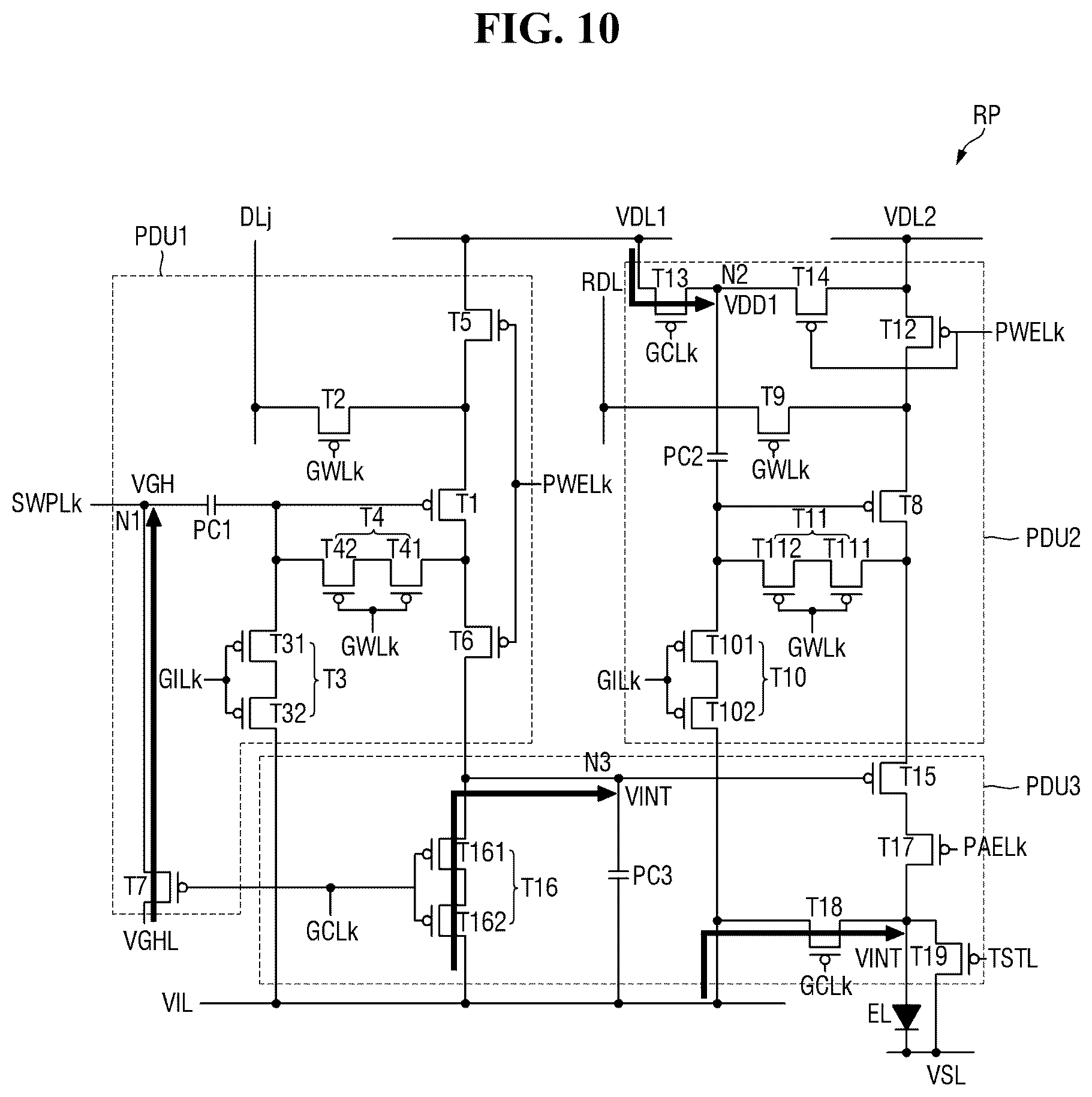 Patent US12361866 Figure 10 – Display device having a pixel driver with pulse width modulation and pulse amplitude modulation signals