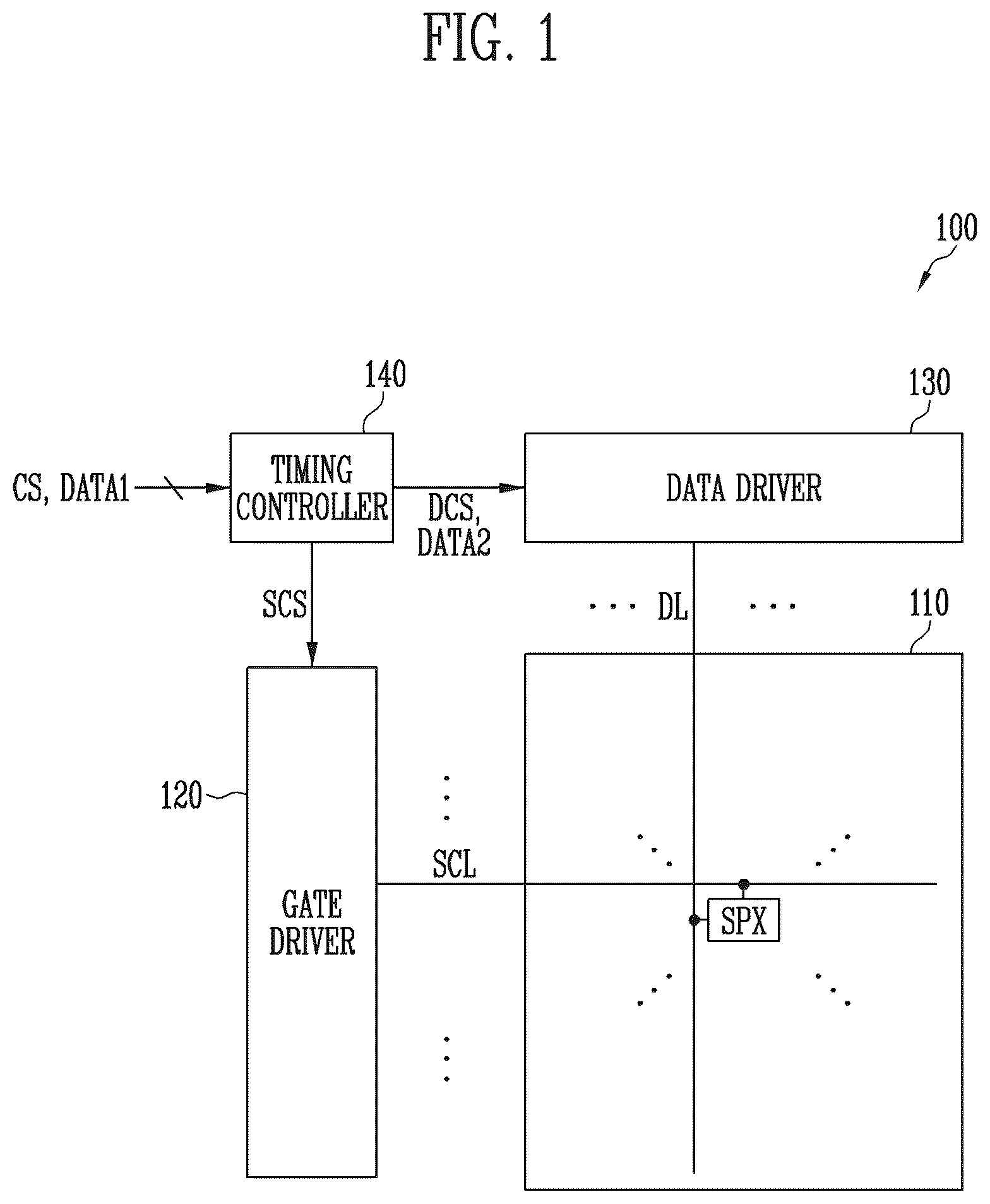 Patent US12361869 Figure 1 – Display device