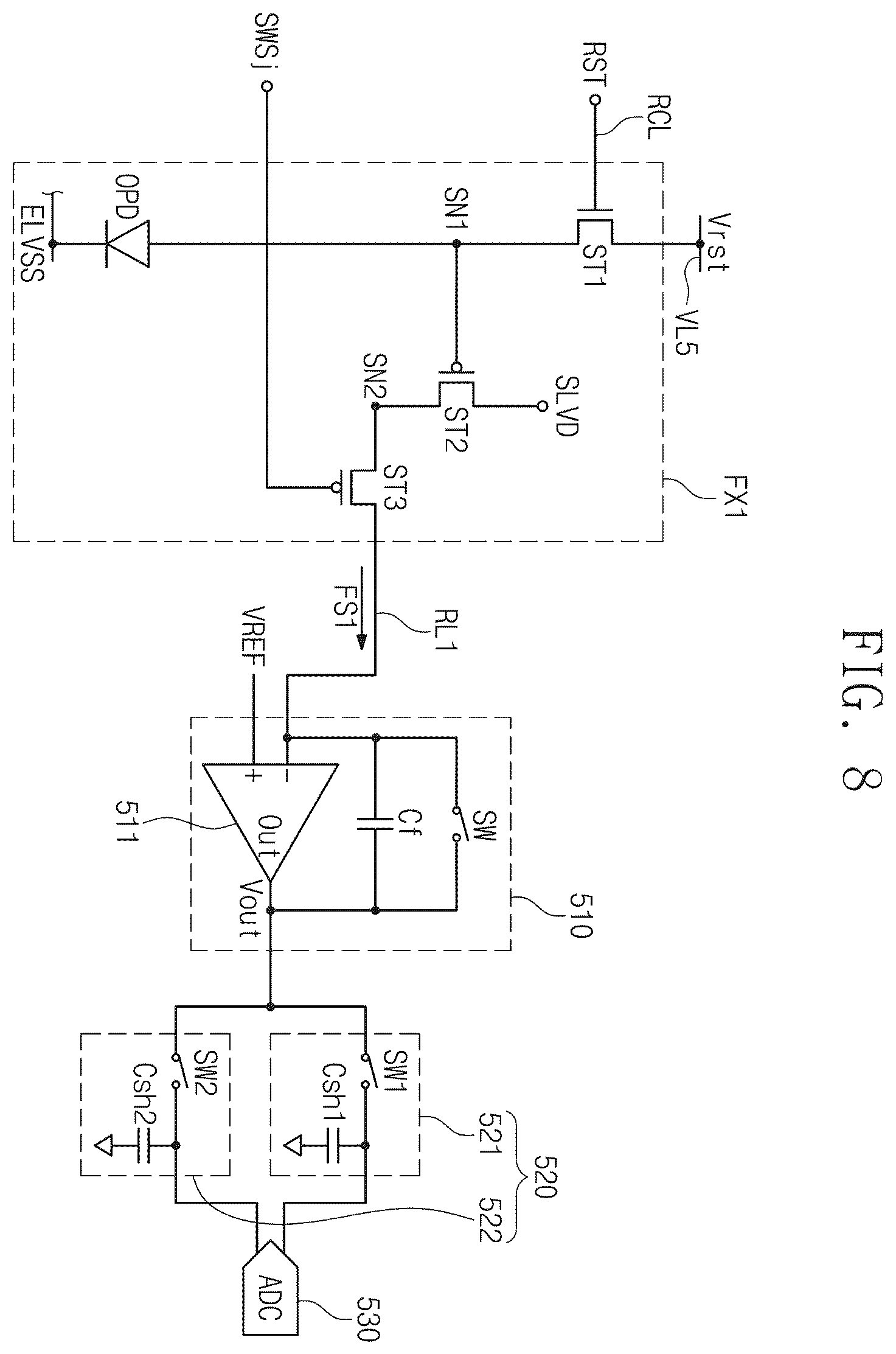 Patent US12361870 Figure 8 – Electronic device
