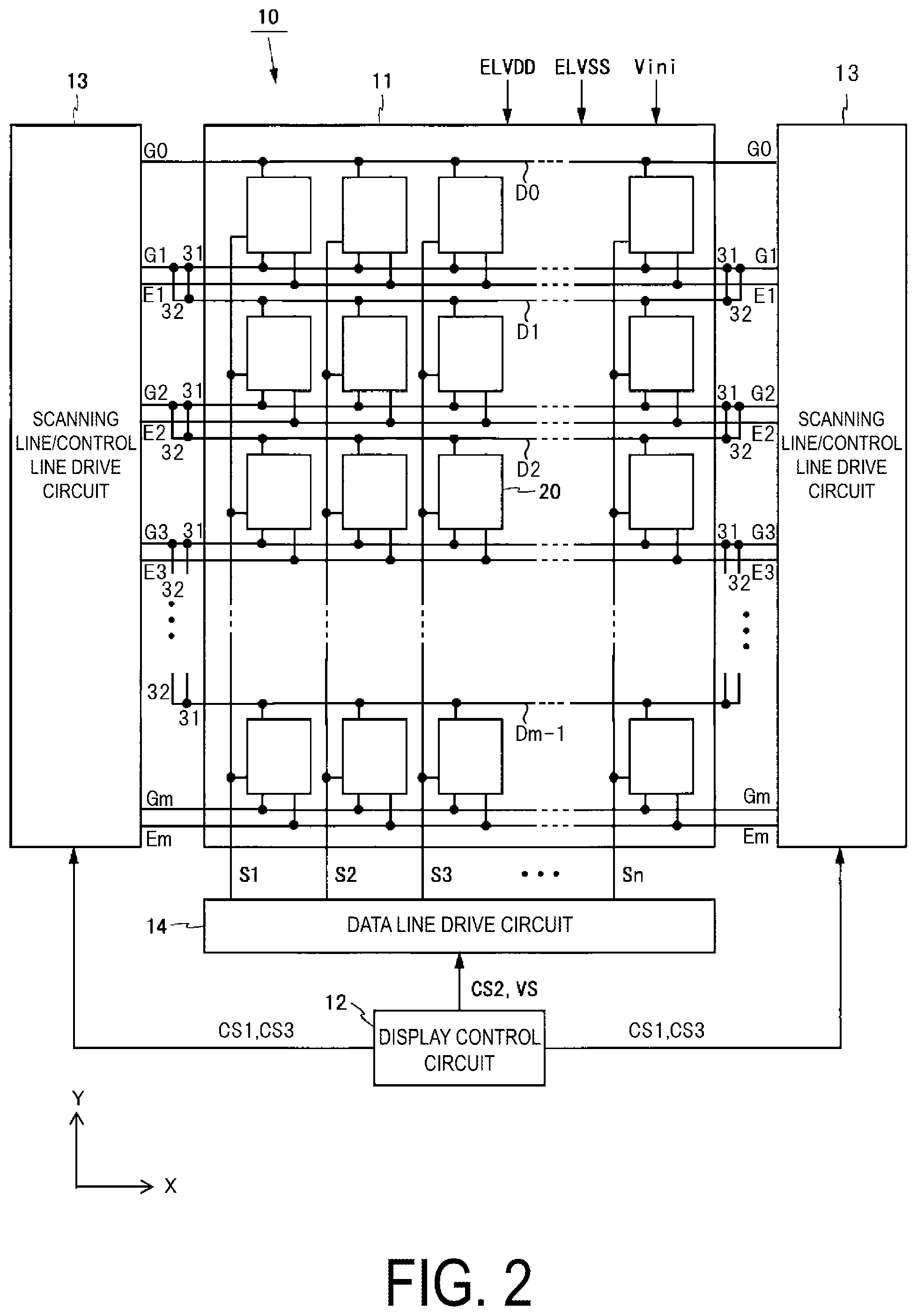 Patent US12361874 Figure 2 – Display device