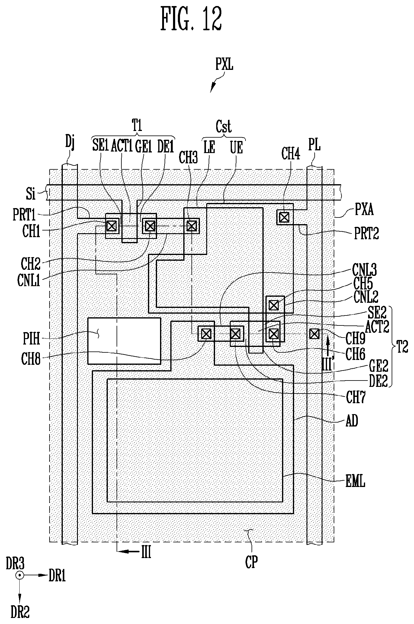 Patent US12361875 Figure 14 – Display device