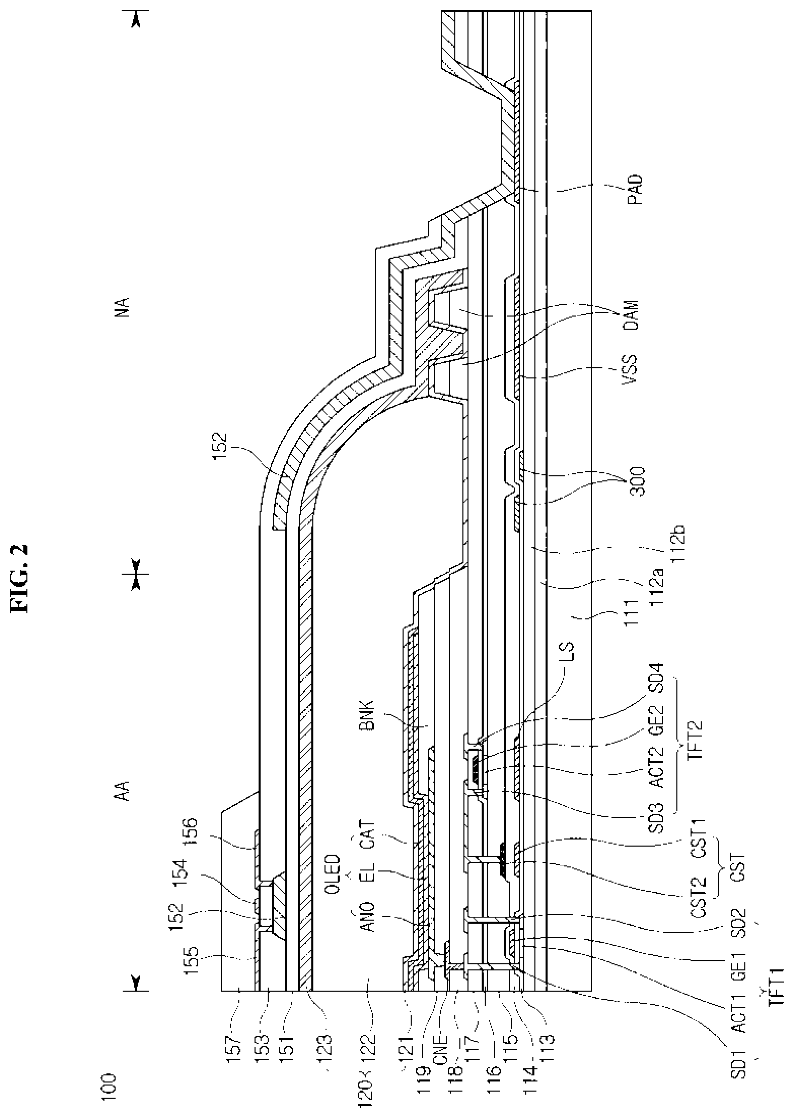 Patent US12361877 Figure 2 – Display device operating in variable refresh rate based on operating frequency and driving method