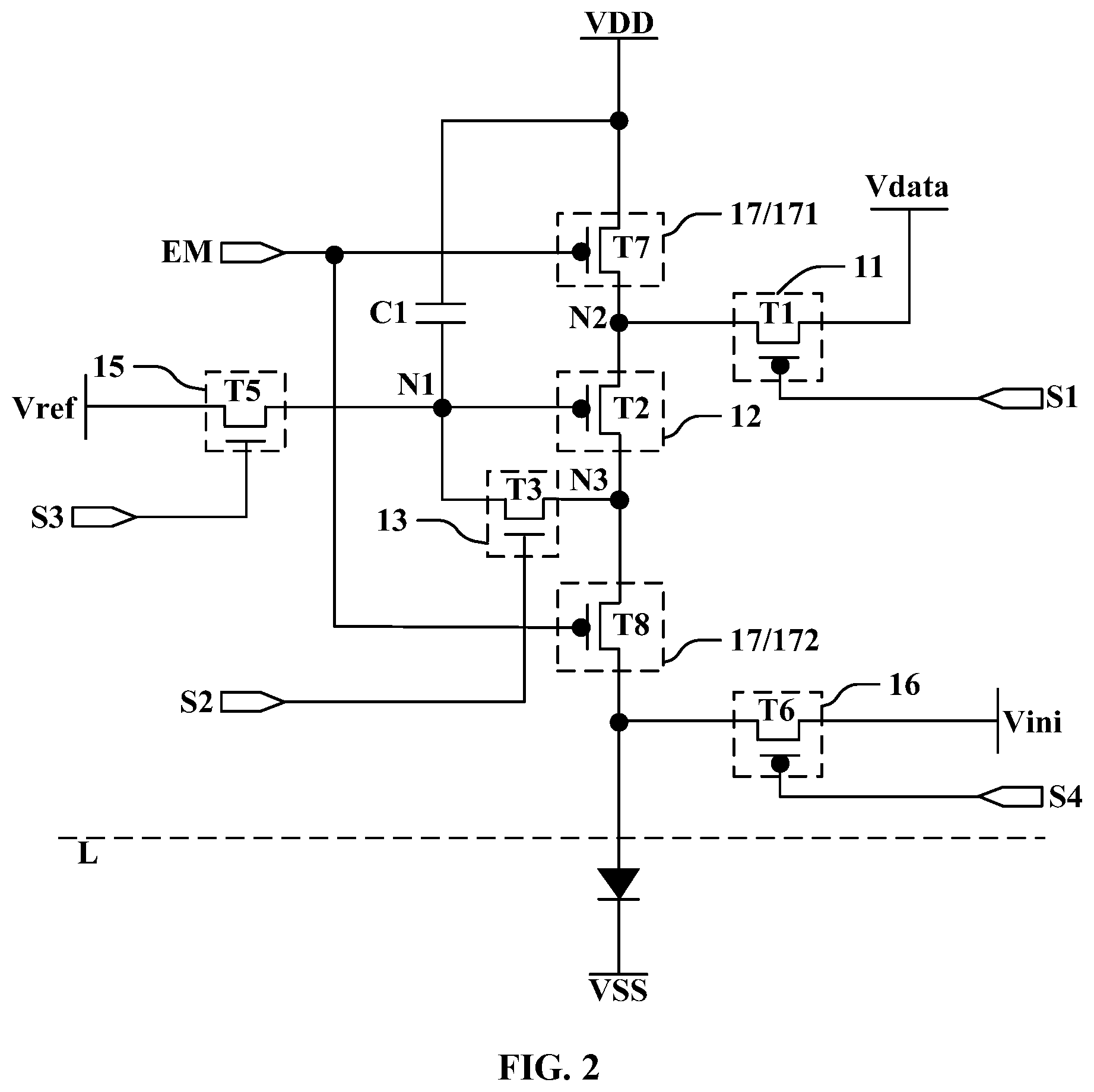 Patent US12361878 Figure 2 – Display panel, driving method of display panel, and display device